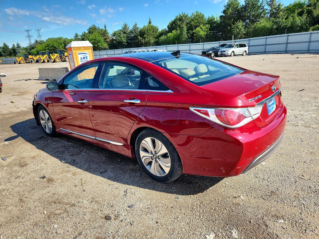 2013 Hyundai Sonata Hybrid Red vin: KMHEC4A48DA081217