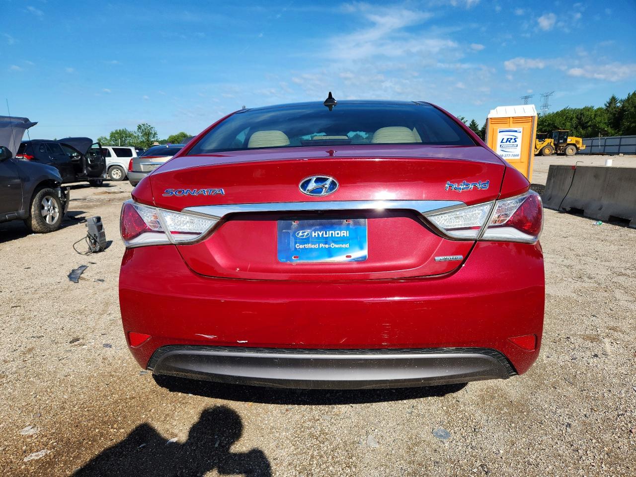 2013 Hyundai Sonata Hybrid Red vin: KMHEC4A48DA081217