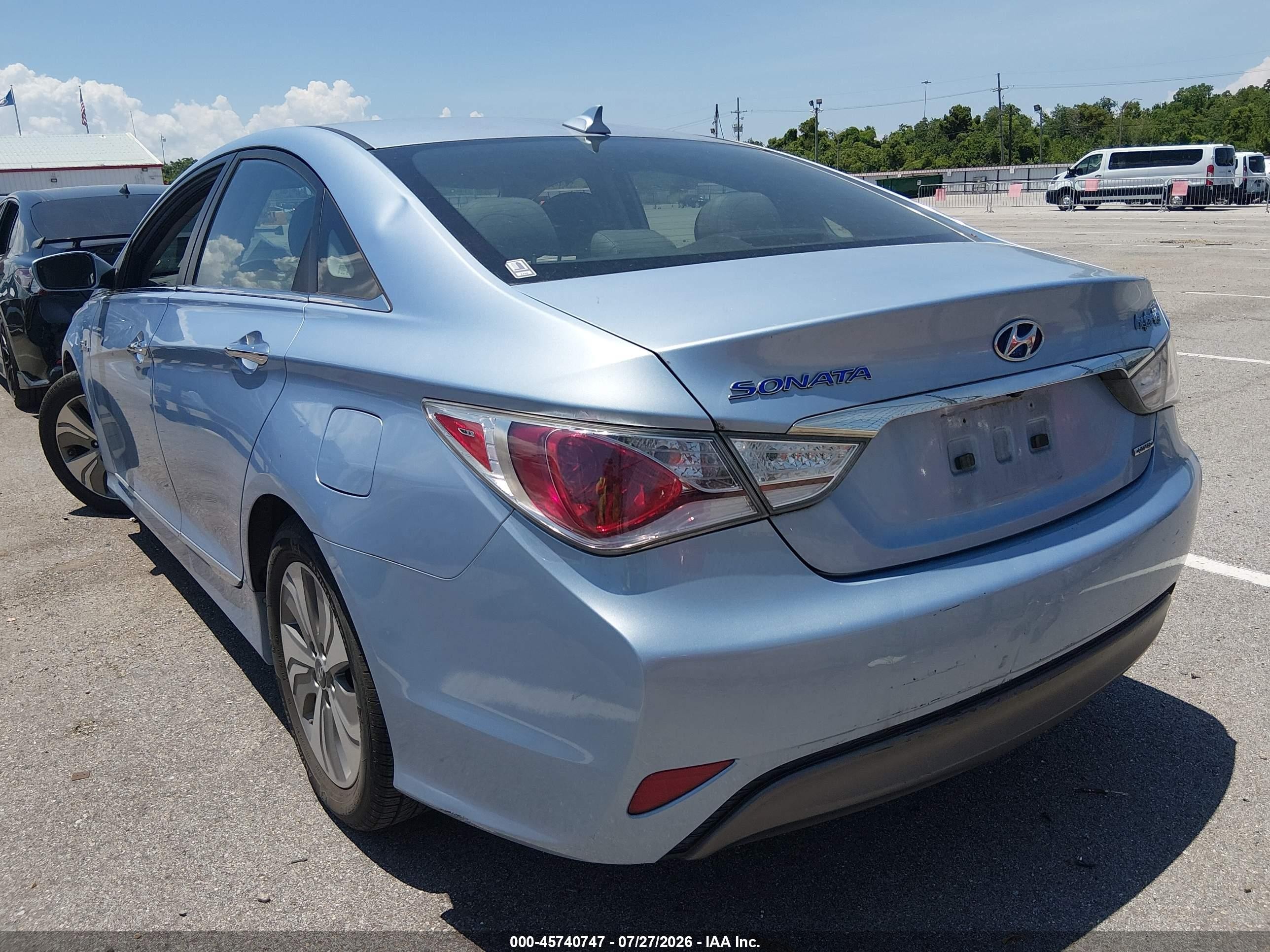 2013 Hyundai Sonata Hybrid Limited Blue vin: KMHEC4A48DA091424
