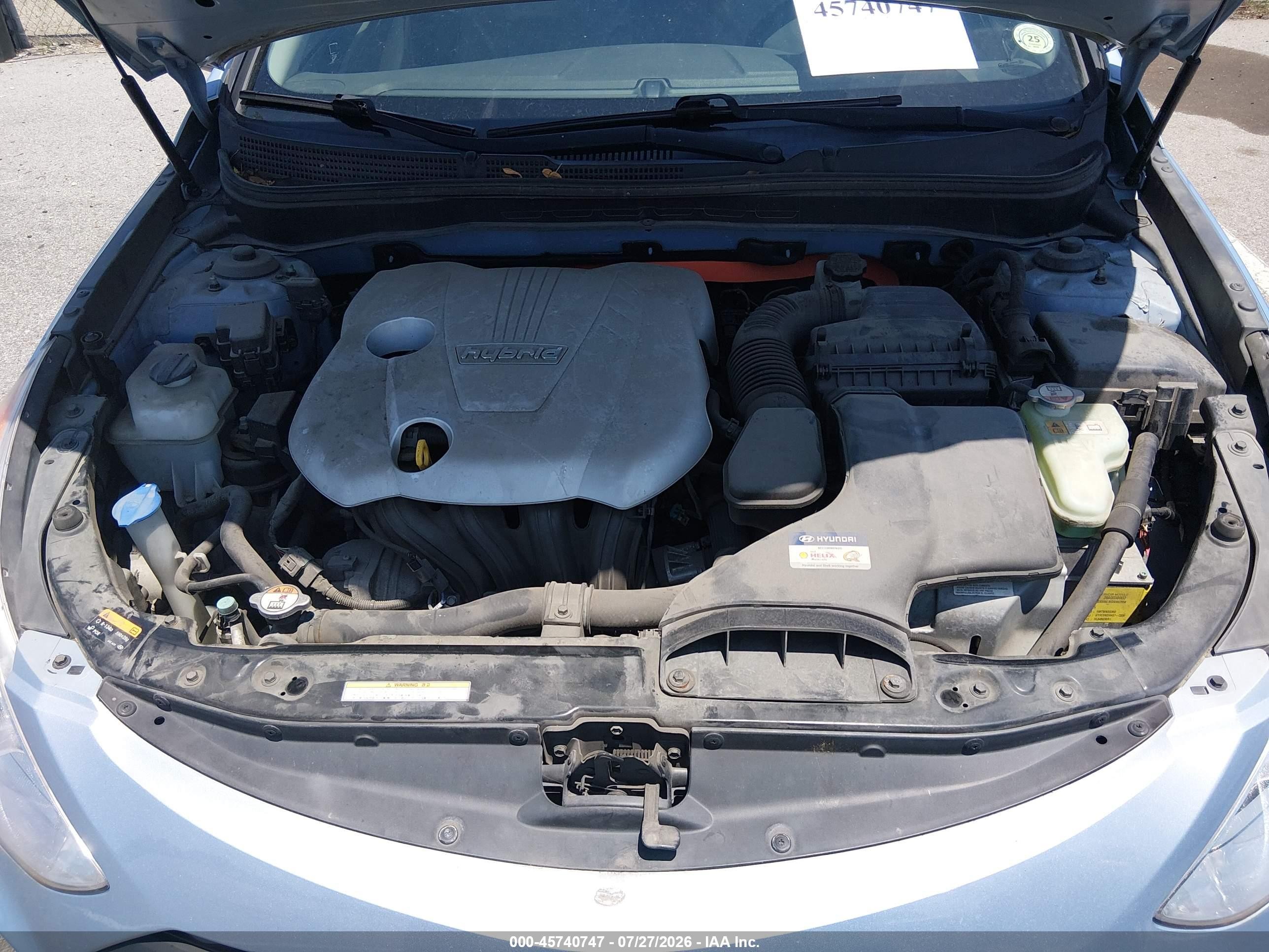 2013 Hyundai Sonata Hybrid Limited Blue vin: KMHEC4A48DA091424