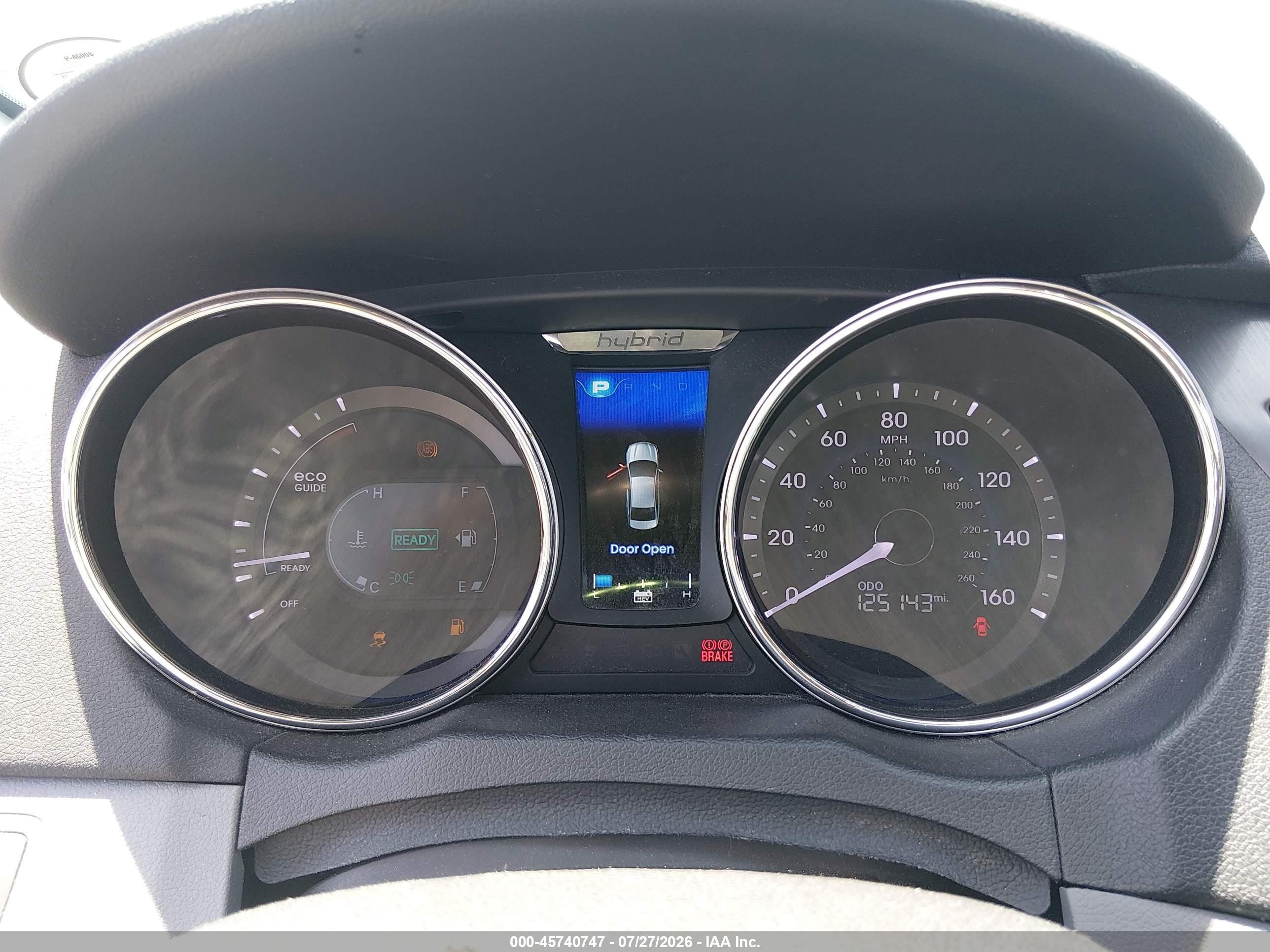2013 Hyundai Sonata Hybrid Limited Blue vin: KMHEC4A48DA091424