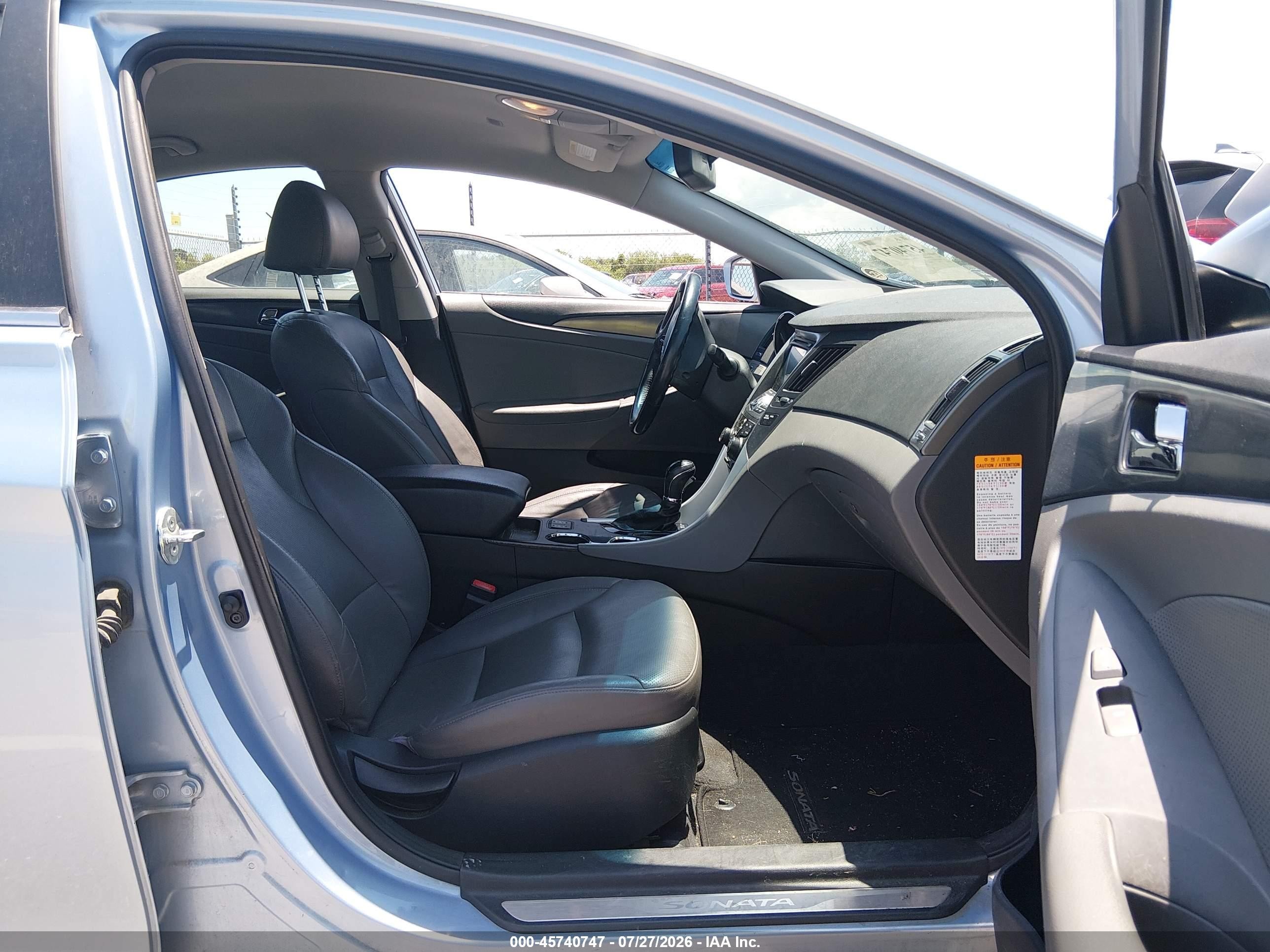 2013 Hyundai Sonata Hybrid Limited Blue vin: KMHEC4A48DA091424