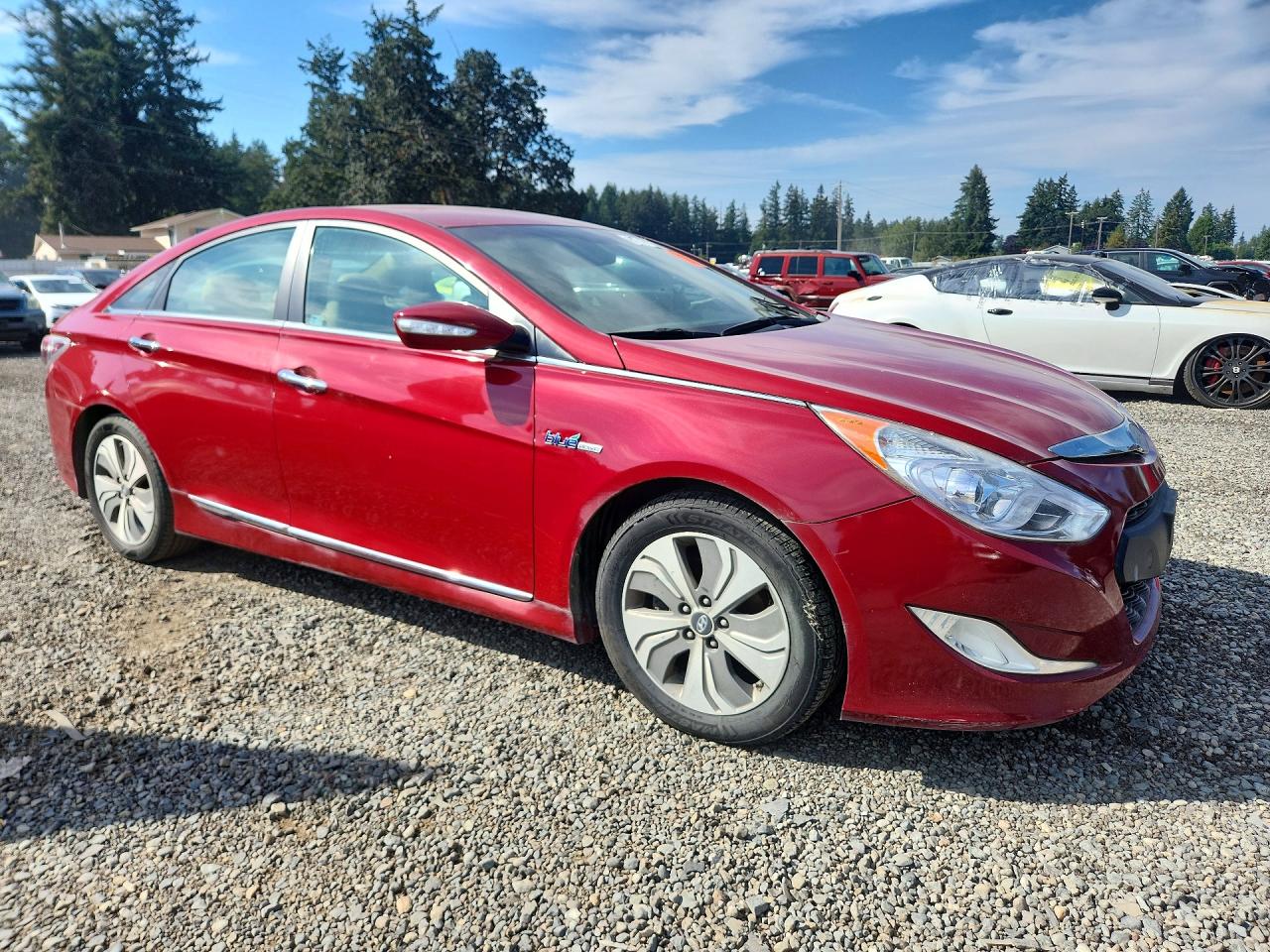 2013 Hyundai Sonata Hybrid Красный vin: KMHEC4A48DA092086