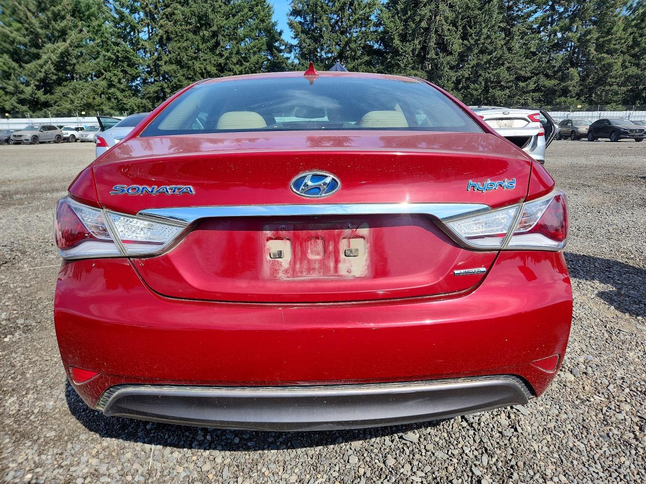 2013 Hyundai Sonata Hybrid Красный vin: KMHEC4A48DA092086