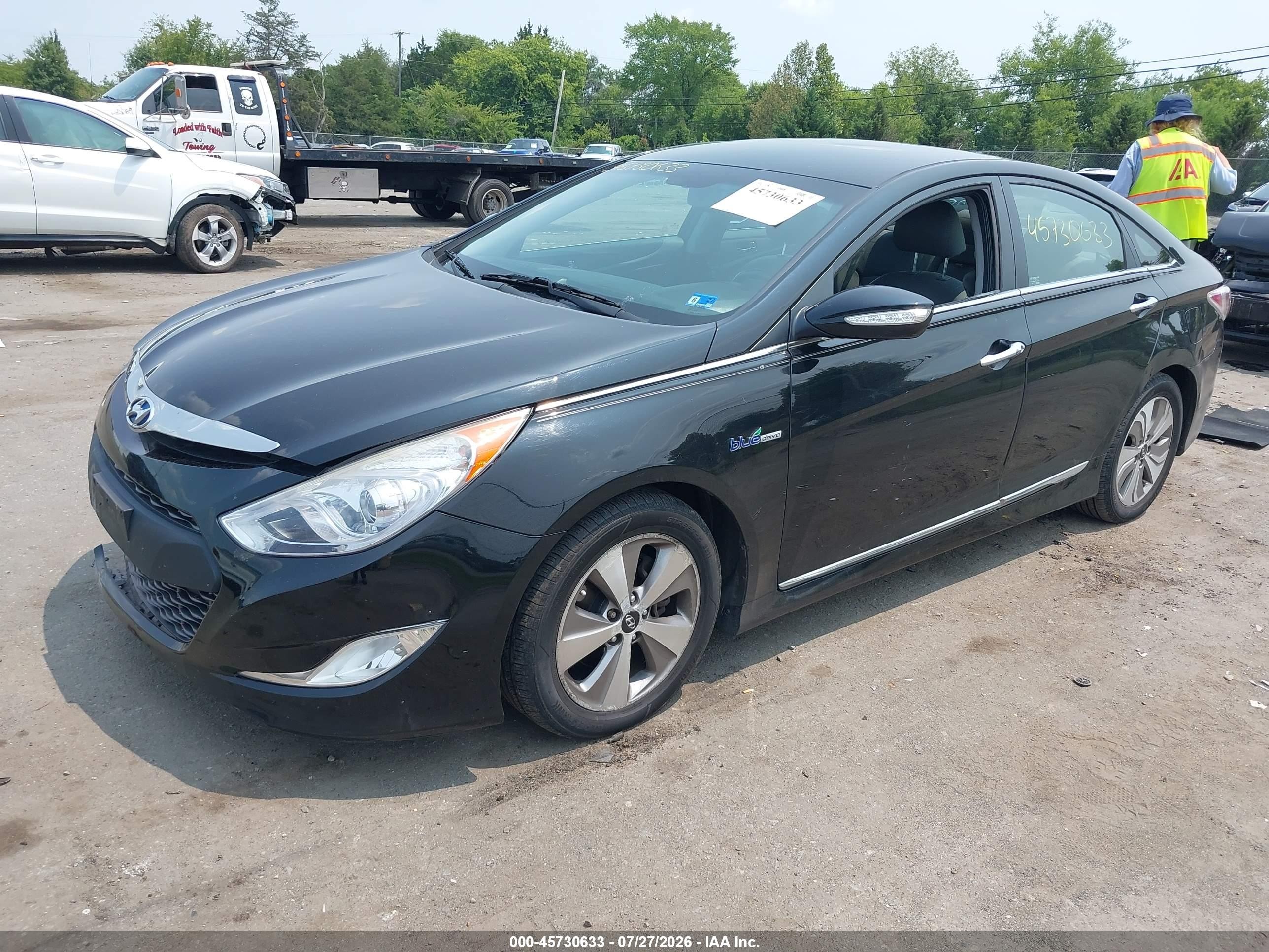 2013 Hyundai Sonata Hybrid Limited Черный vin: KMHEC4A48DA098129