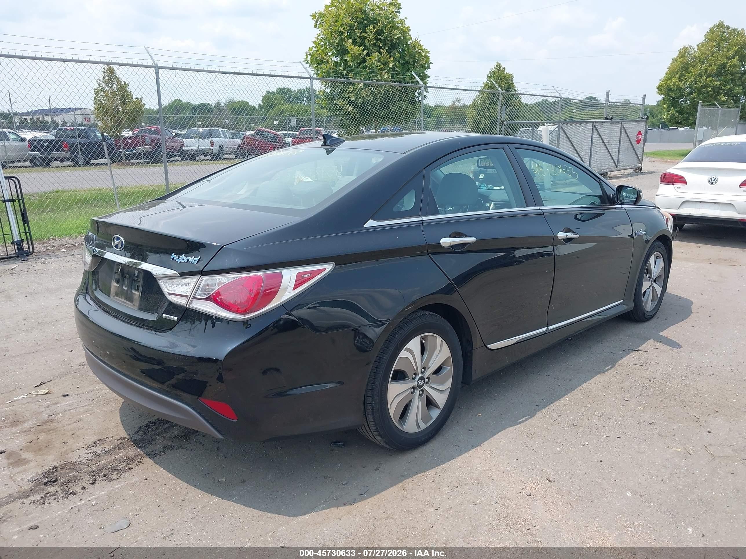 2013 Hyundai Sonata Hybrid Limited Черный vin: KMHEC4A48DA098129