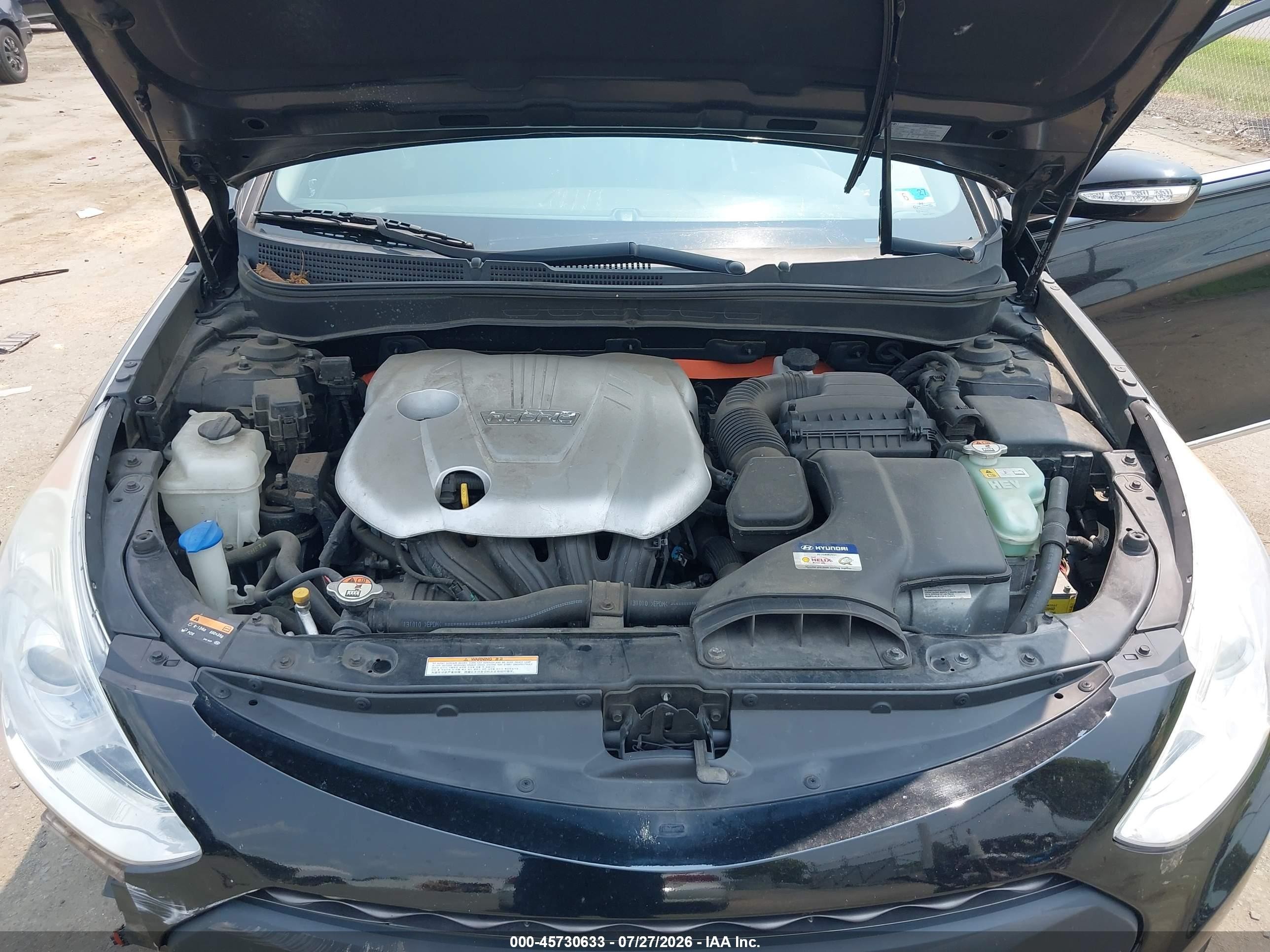 2013 Hyundai Sonata Hybrid Limited Черный vin: KMHEC4A48DA098129