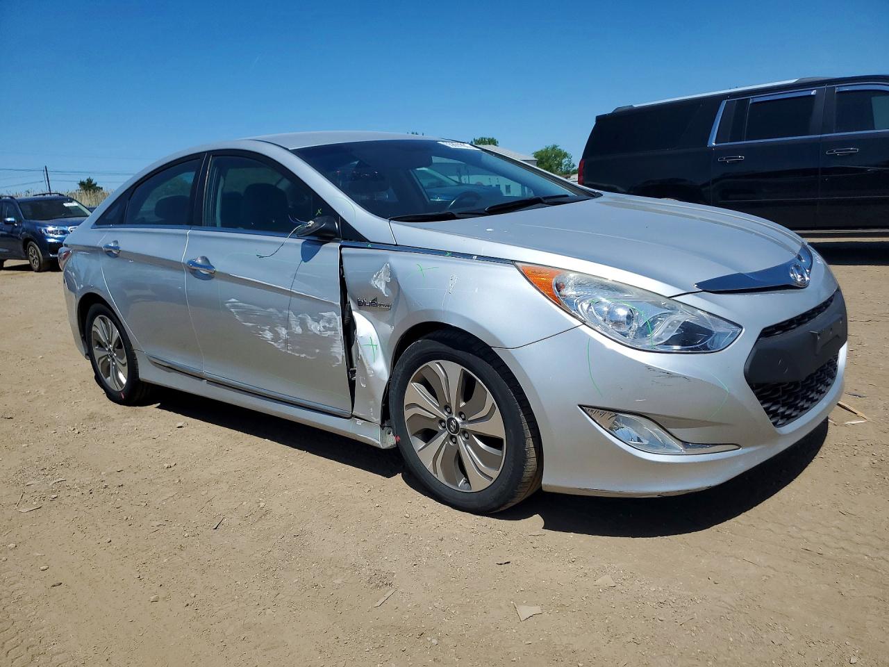2013 Hyundai Sonata Hybrid Silver vin: KMHEC4A48DA098258