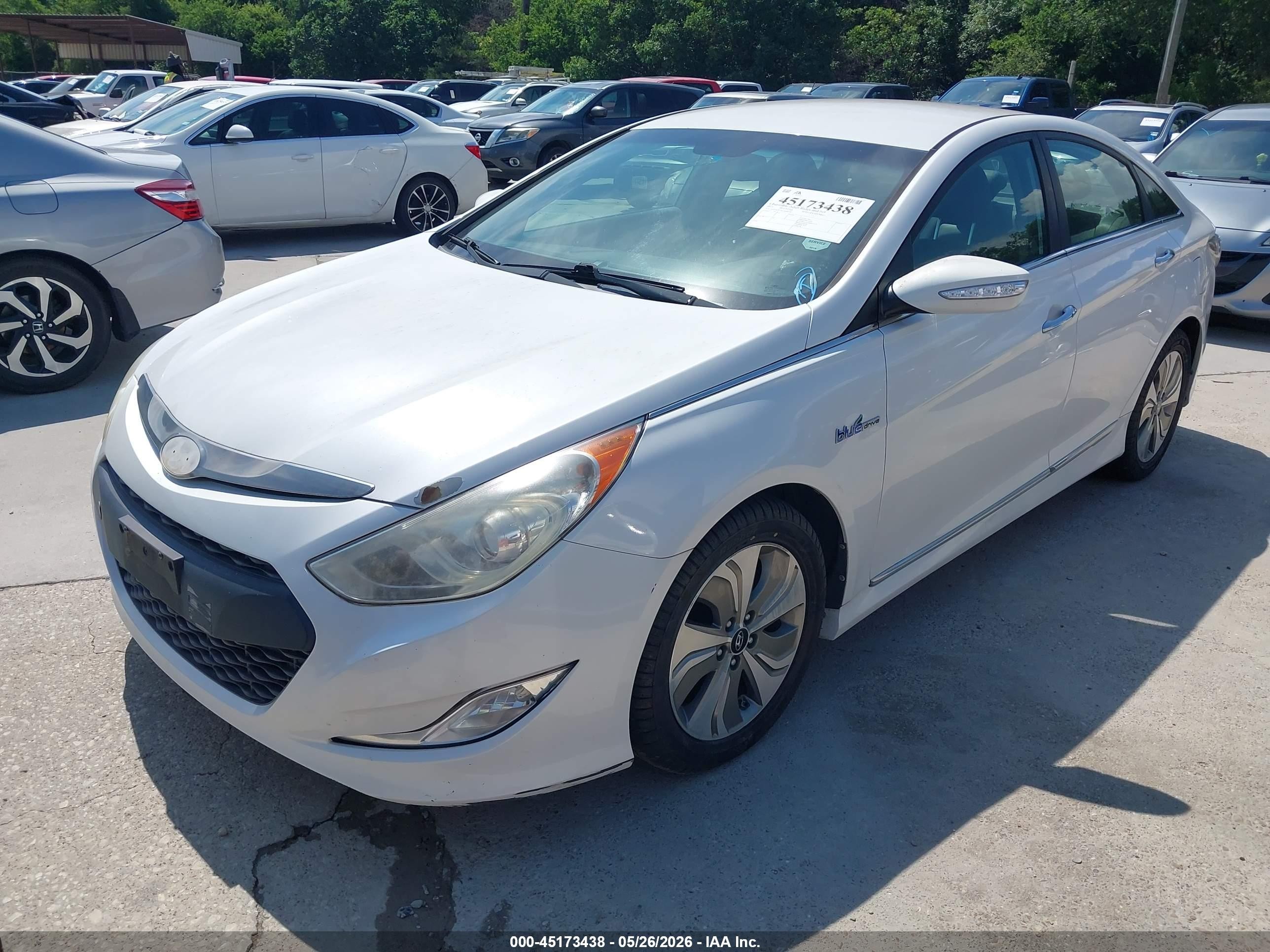 2013 Hyundai Sonata Hybrid Limited White vin: KMHEC4A48DA098759