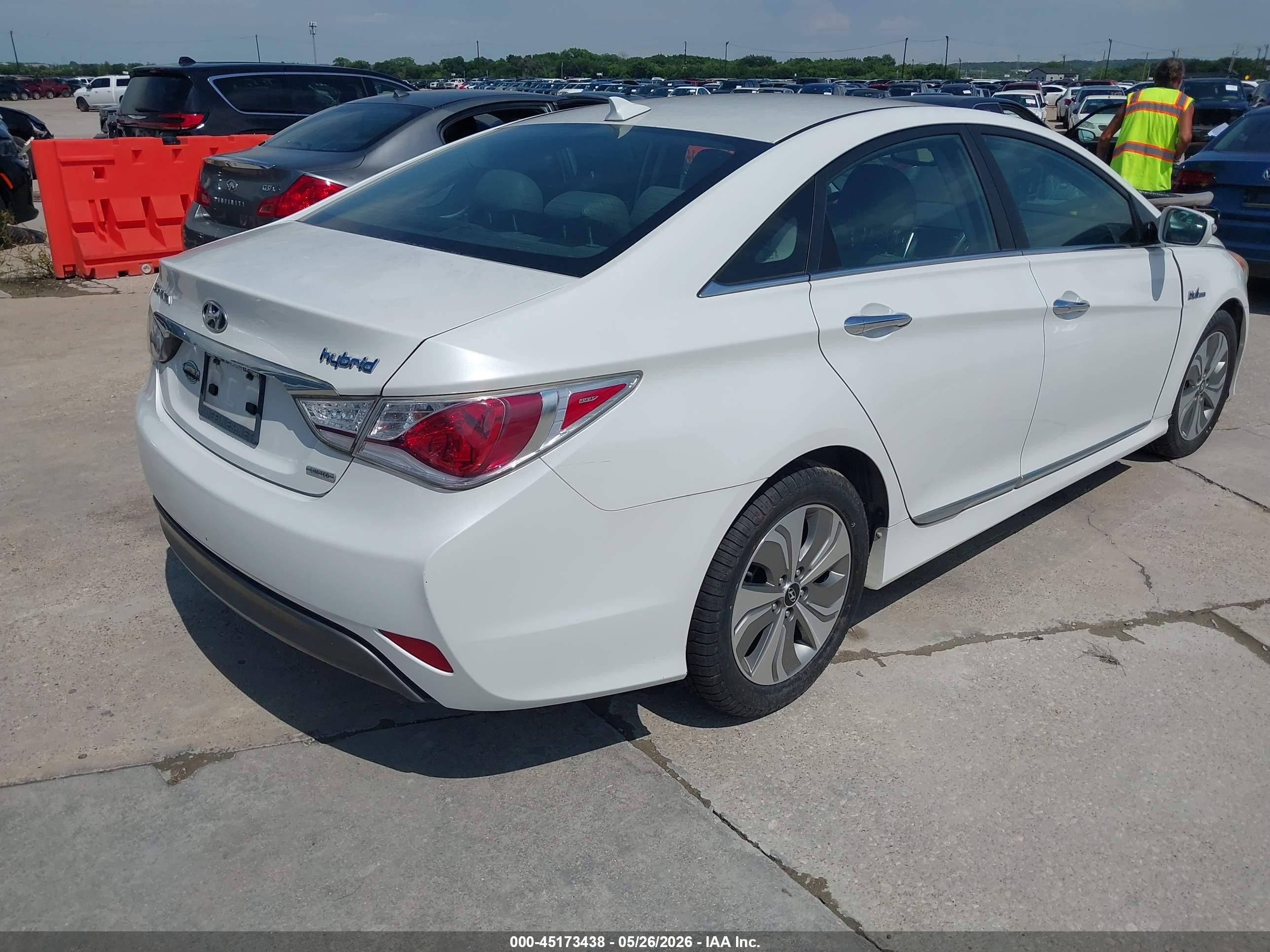 2013 Hyundai Sonata Hybrid Limited White vin: KMHEC4A48DA098759