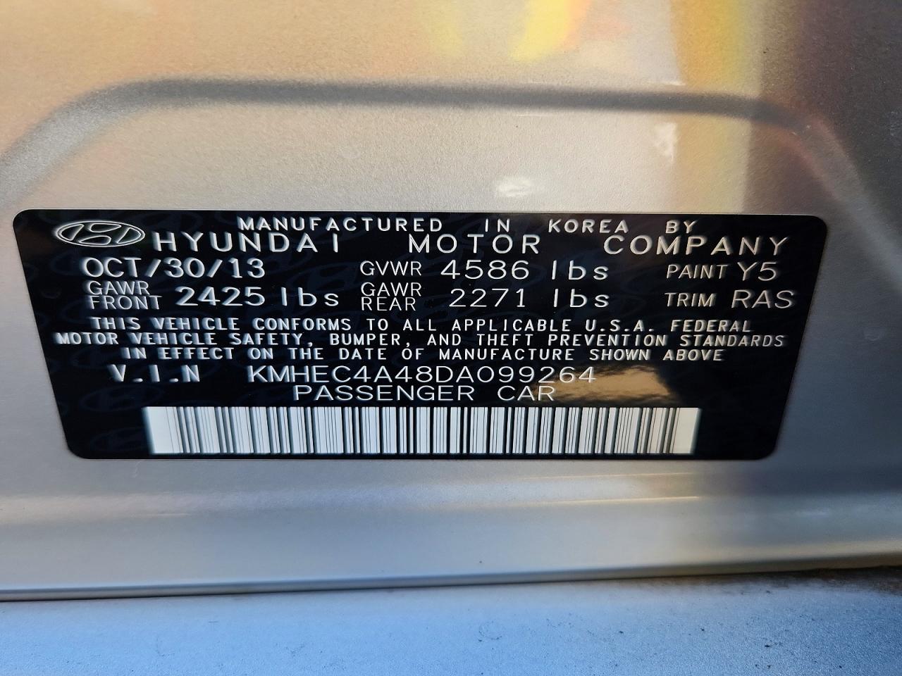 2013 Hyundai Sonata Hybrid Silver vin: KMHEC4A48DA099264
