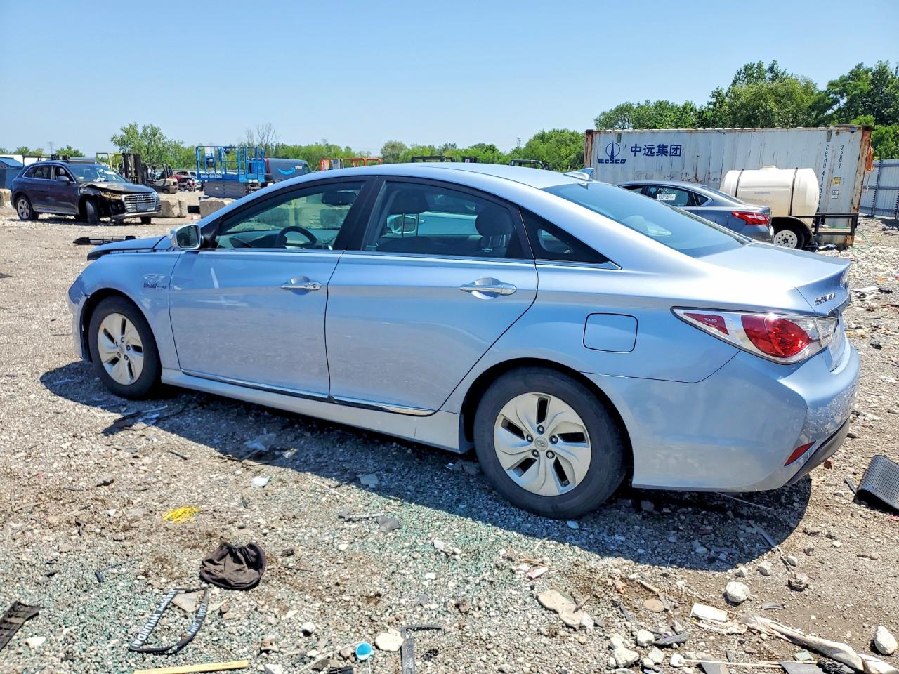 2013 Hyundai Sonata Hybrid Blue vin: KMHEC4A48DA099328