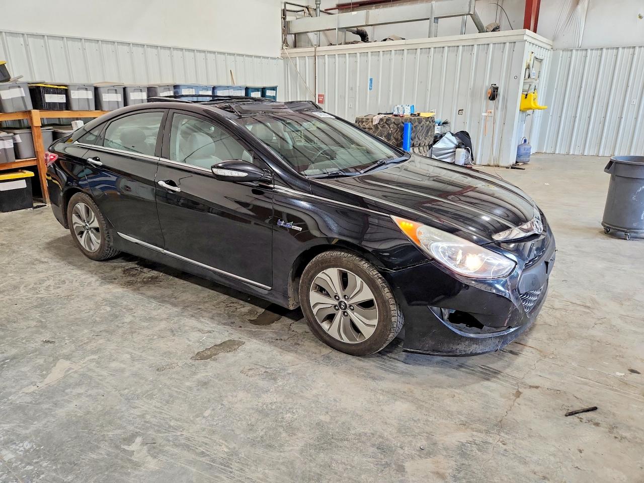 2014 Hyundai Sonata Hybrid Black vin: KMHEC4A48EA110068