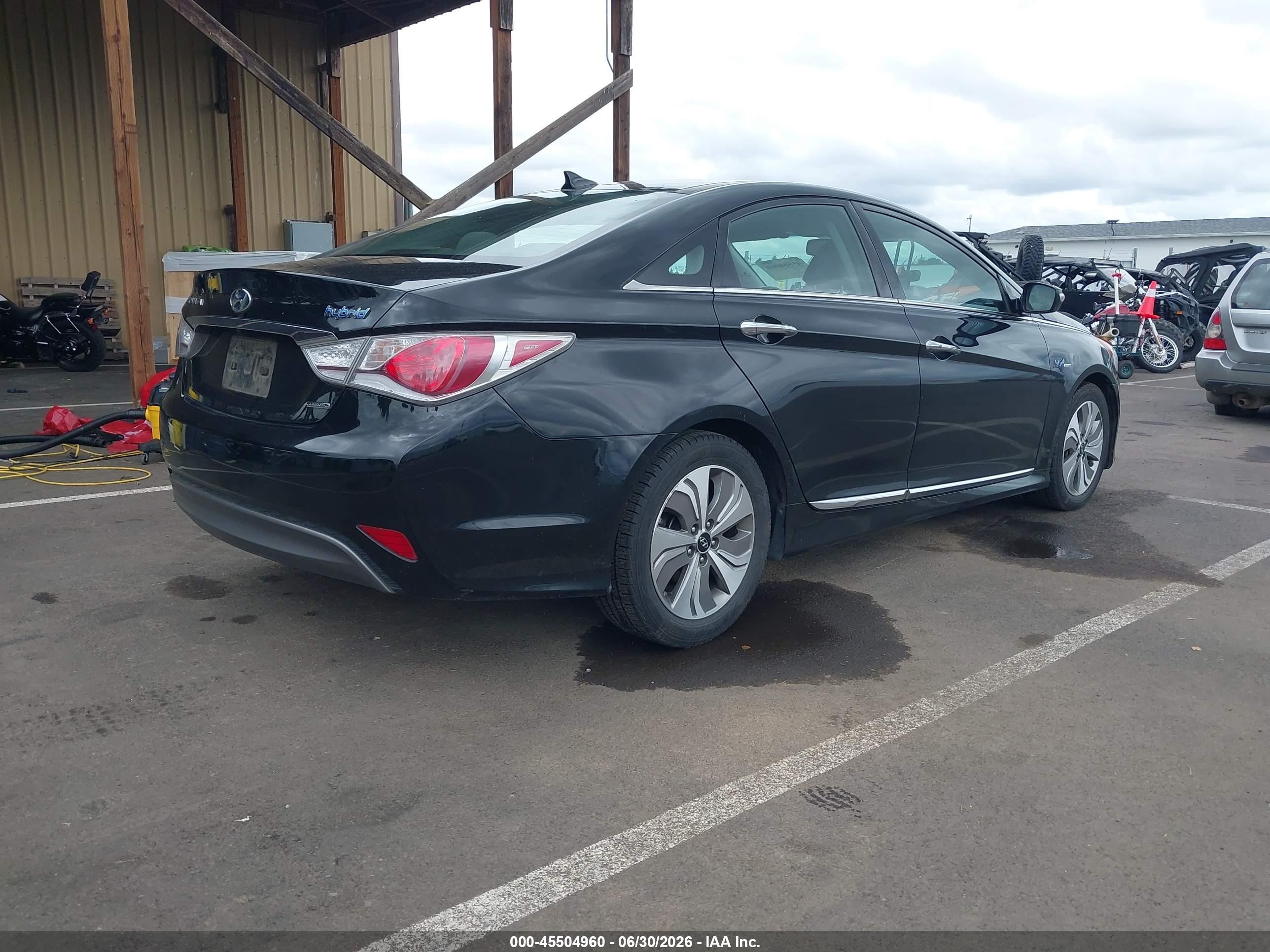2014 Hyundai Sonata Hybrid Black vin: KMHEC4A48EA111298