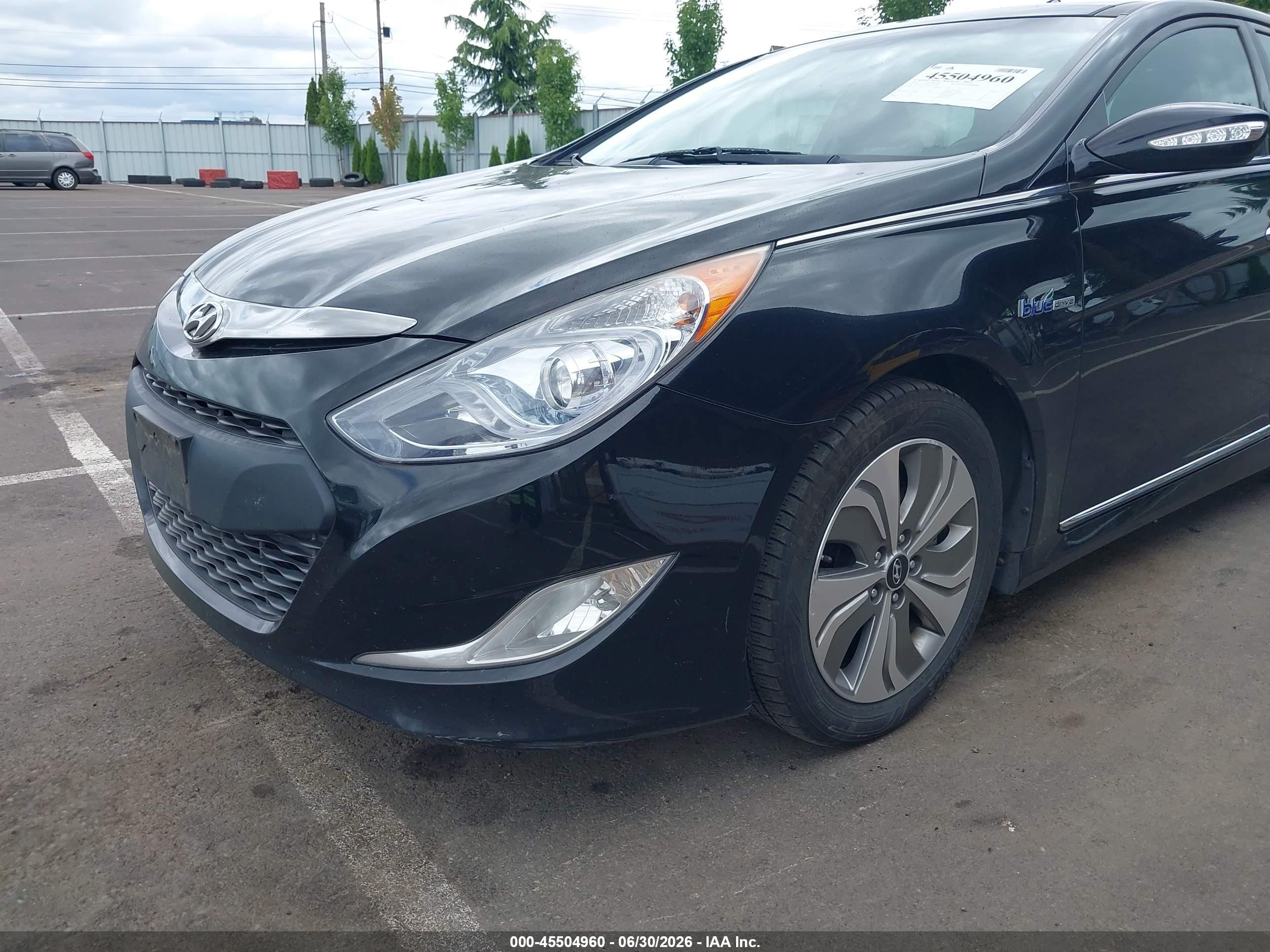 2014 Hyundai Sonata Hybrid Black vin: KMHEC4A48EA111298