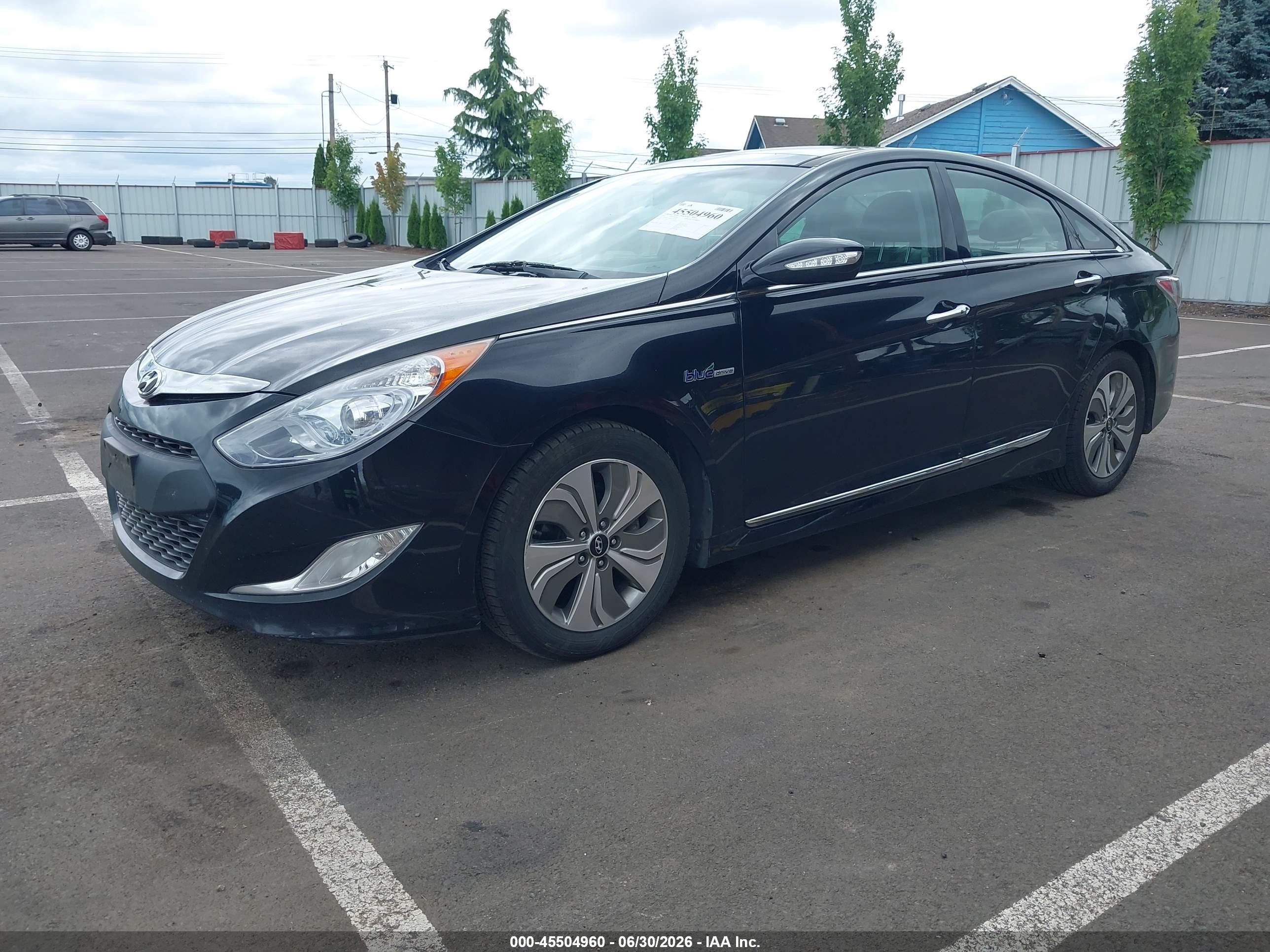 2014 Hyundai Sonata Hybrid Black vin: KMHEC4A48EA111298