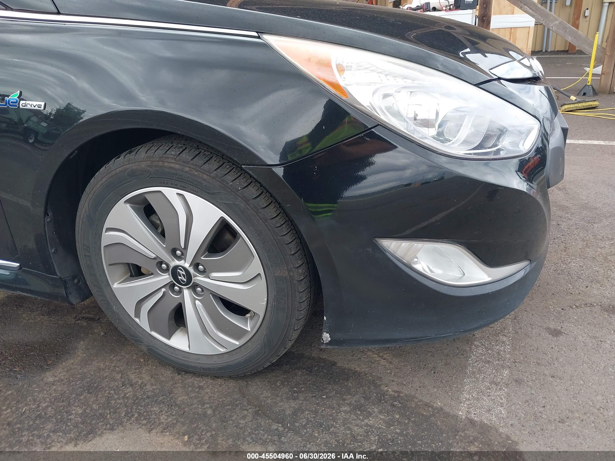2014 Hyundai Sonata Hybrid Black vin: KMHEC4A48EA111298