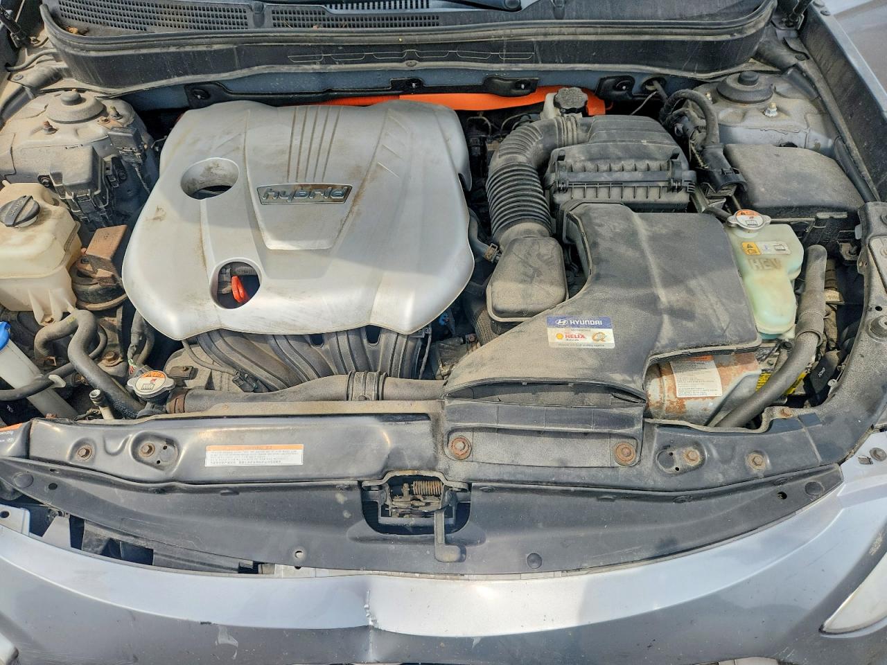 2014 Hyundai Sonata Hybrid Silver vin: KMHEC4A48EA112337