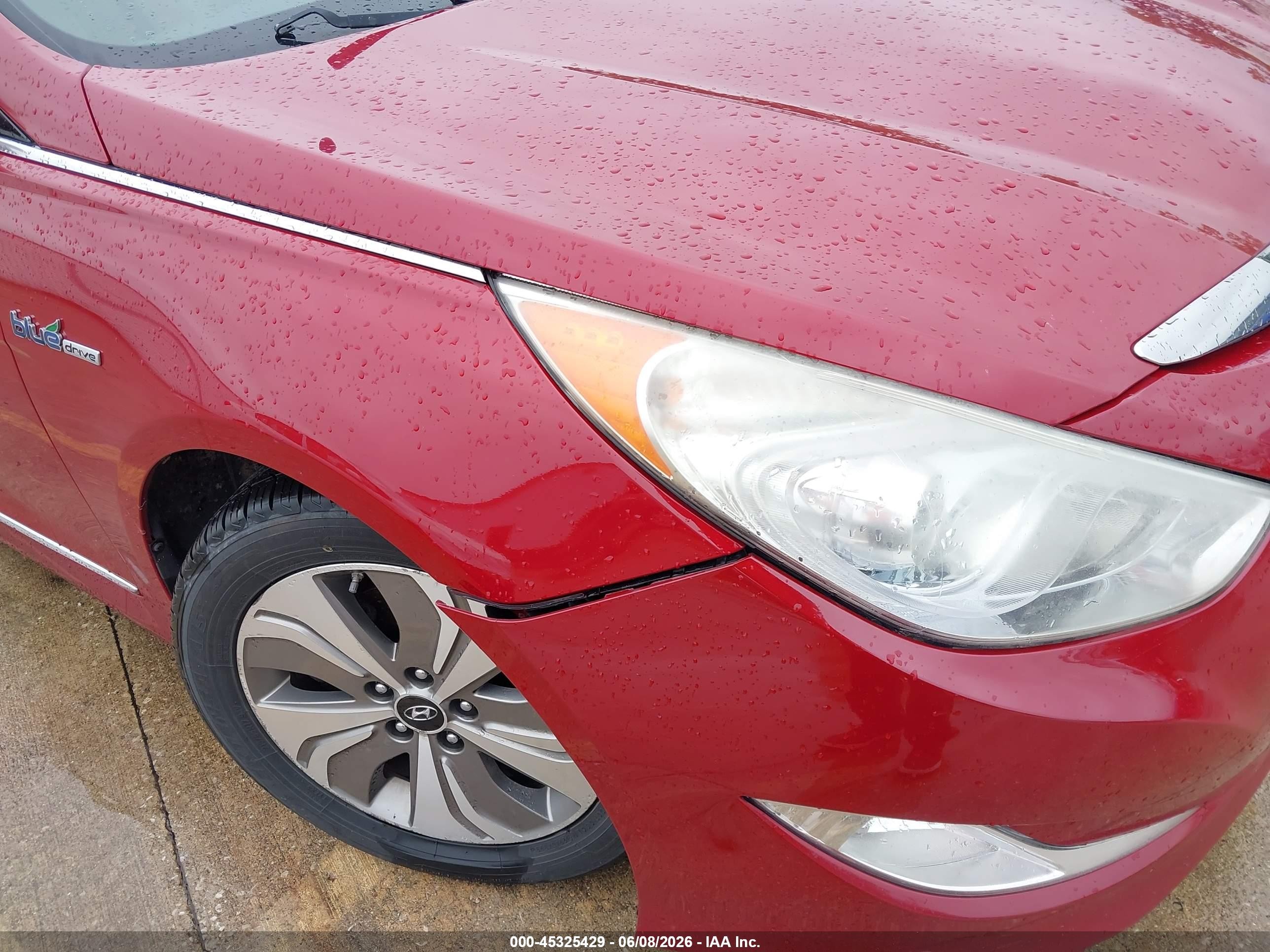 2014 Hyundai Sonata Hybrid Limited Red vin: KMHEC4A48EA115898