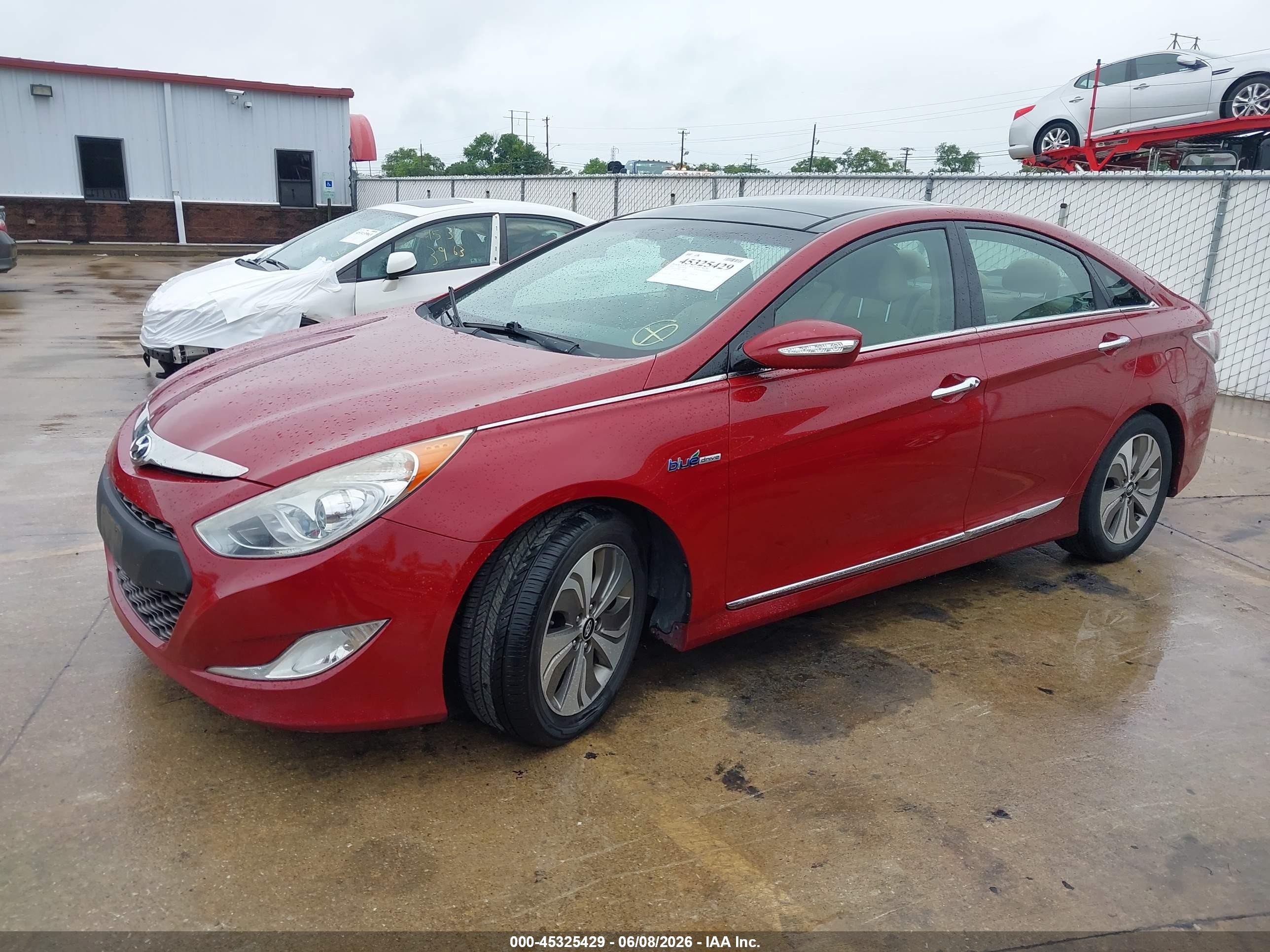 2014 Hyundai Sonata Hybrid Limited Red vin: KMHEC4A48EA115898