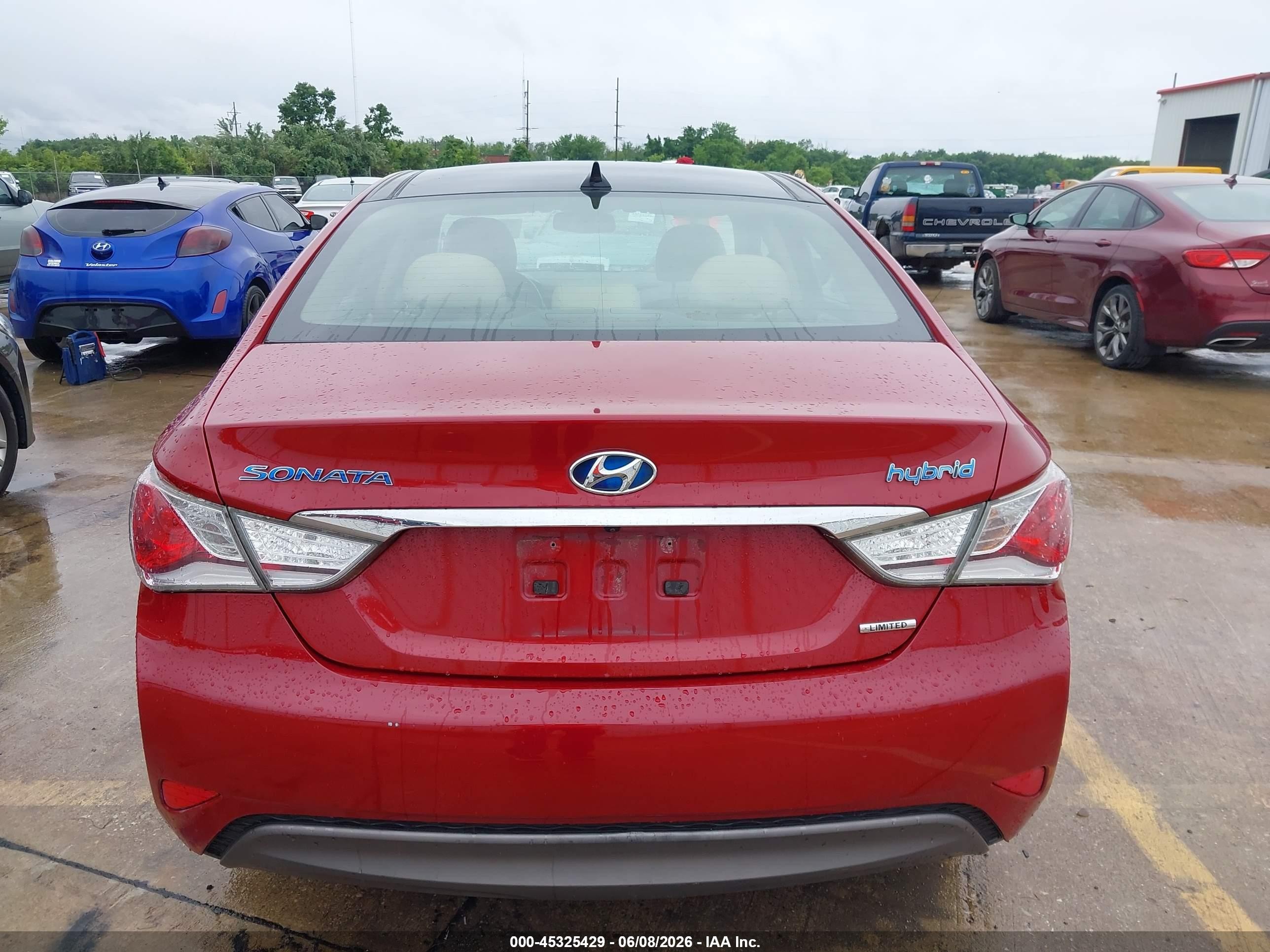2014 Hyundai Sonata Hybrid Limited Red vin: KMHEC4A48EA115898