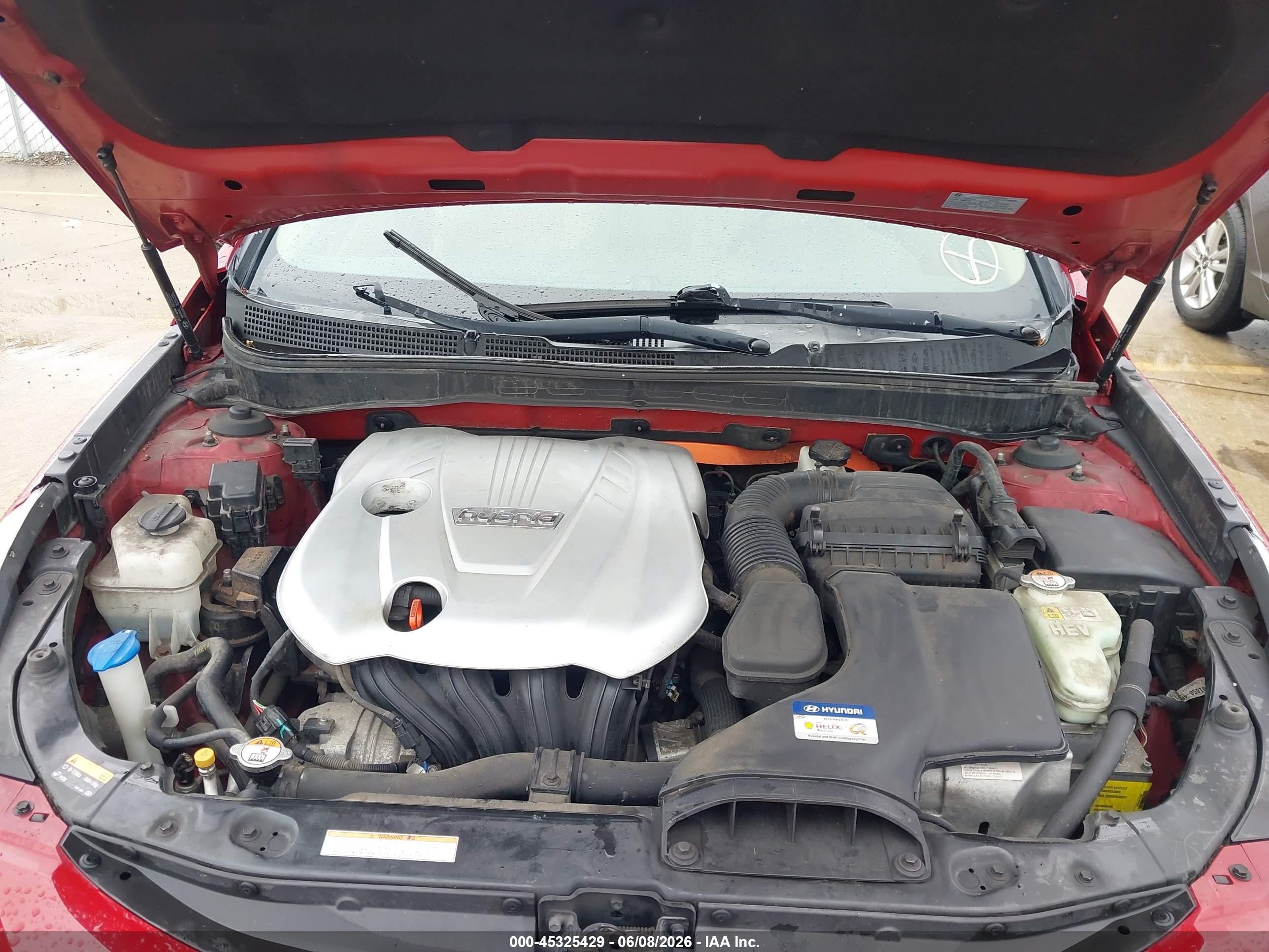 2014 Hyundai Sonata Hybrid Limited Red vin: KMHEC4A48EA115898