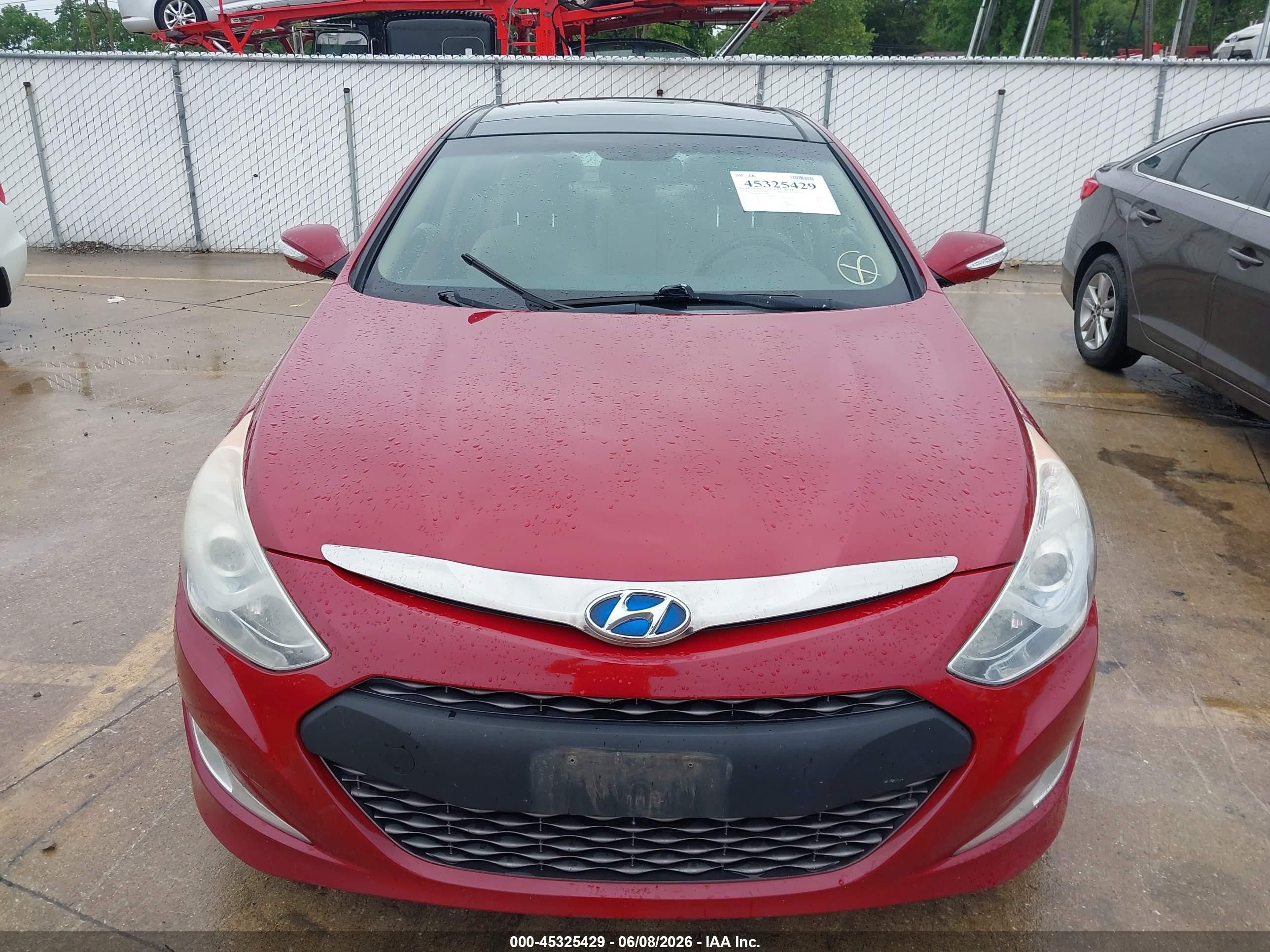 2014 Hyundai Sonata Hybrid Limited Red vin: KMHEC4A48EA115898