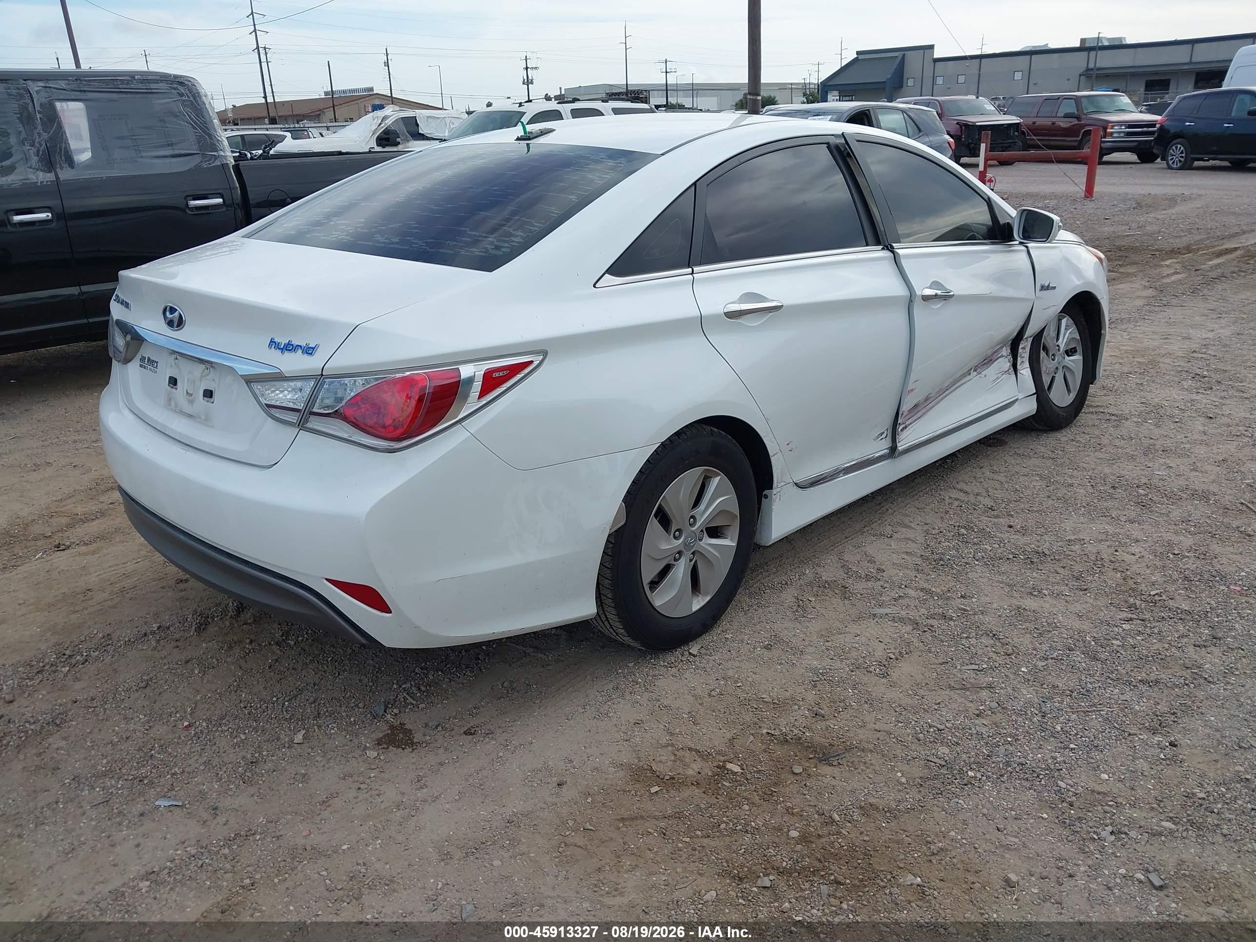 2014 Hyundai Sonata Hybrid White vin: KMHEC4A48EA118123