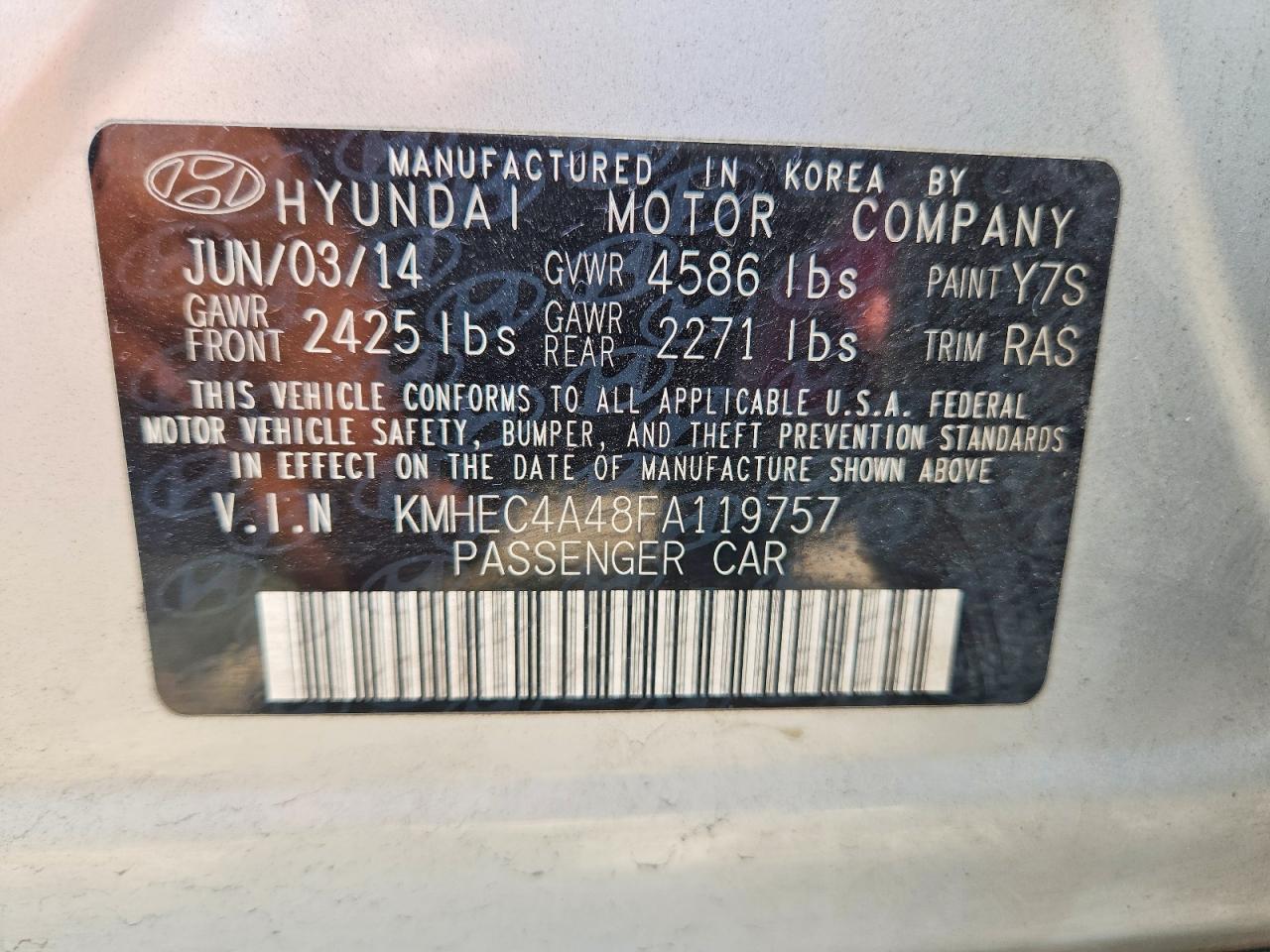 2015 Hyundai Sonata Hybrid Limited Silver vin: KMHEC4A48FA119757