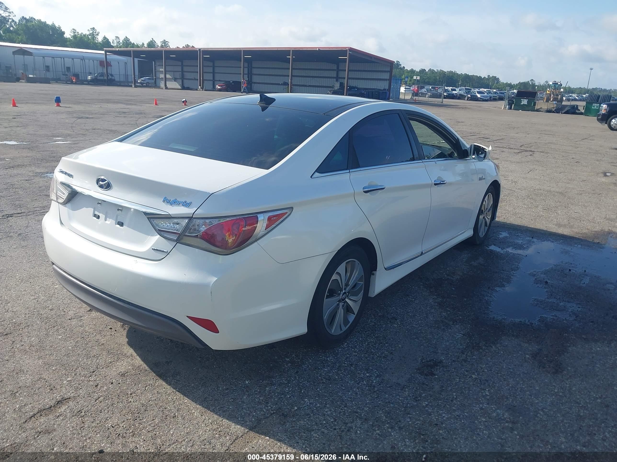 2015 Hyundai Sonata Hybrid Limited White vin: KMHEC4A48FA122738