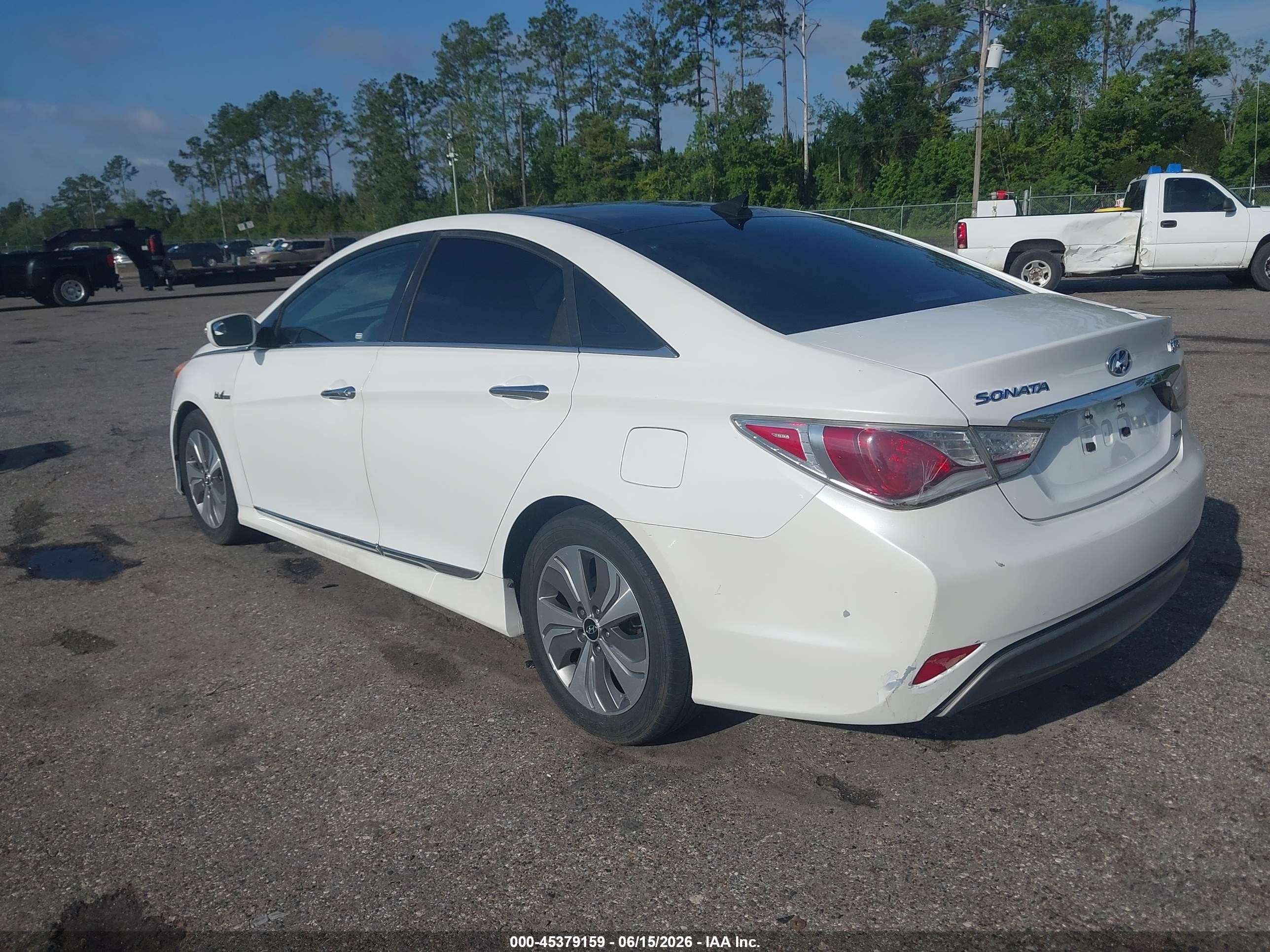 2015 Hyundai Sonata Hybrid Limited White vin: KMHEC4A48FA122738