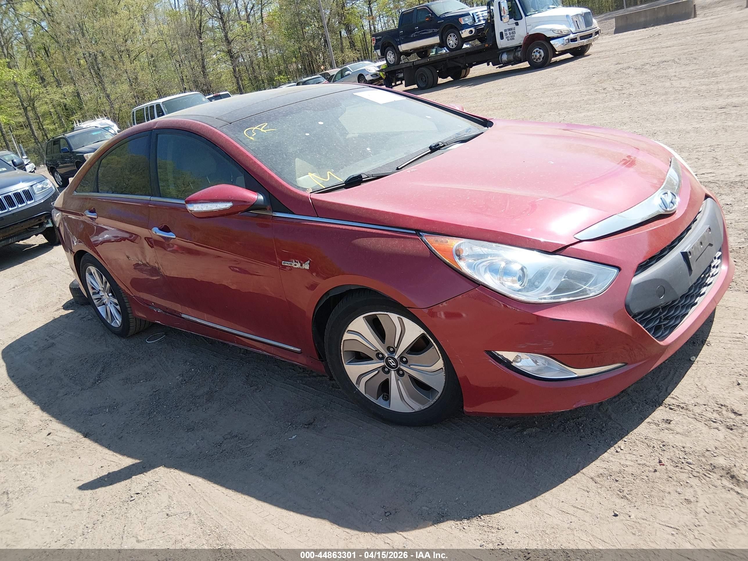2015 Hyundai Sonata Hybrid Limited Red vin: KMHEC4A48FA122982