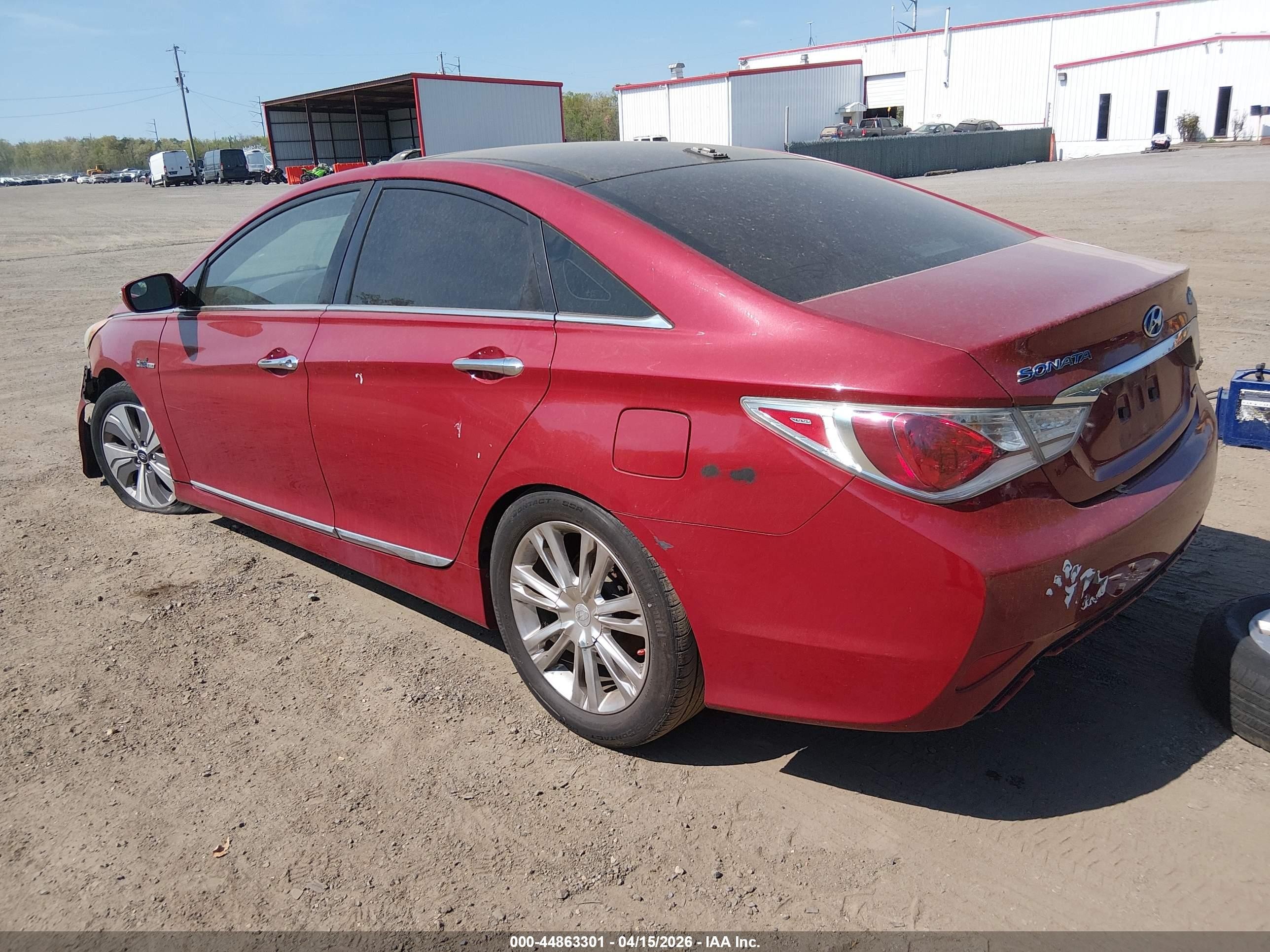 2015 Hyundai Sonata Hybrid Limited Red vin: KMHEC4A48FA122982