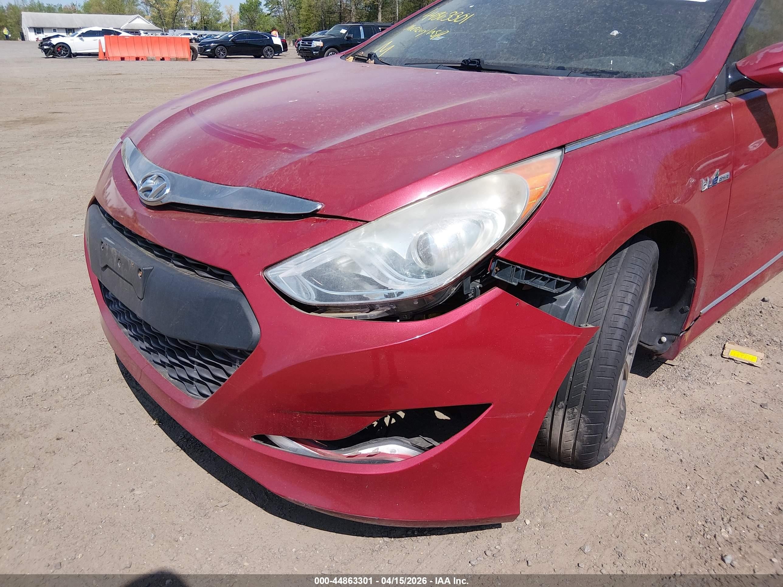 2015 Hyundai Sonata Hybrid Limited Red vin: KMHEC4A48FA122982