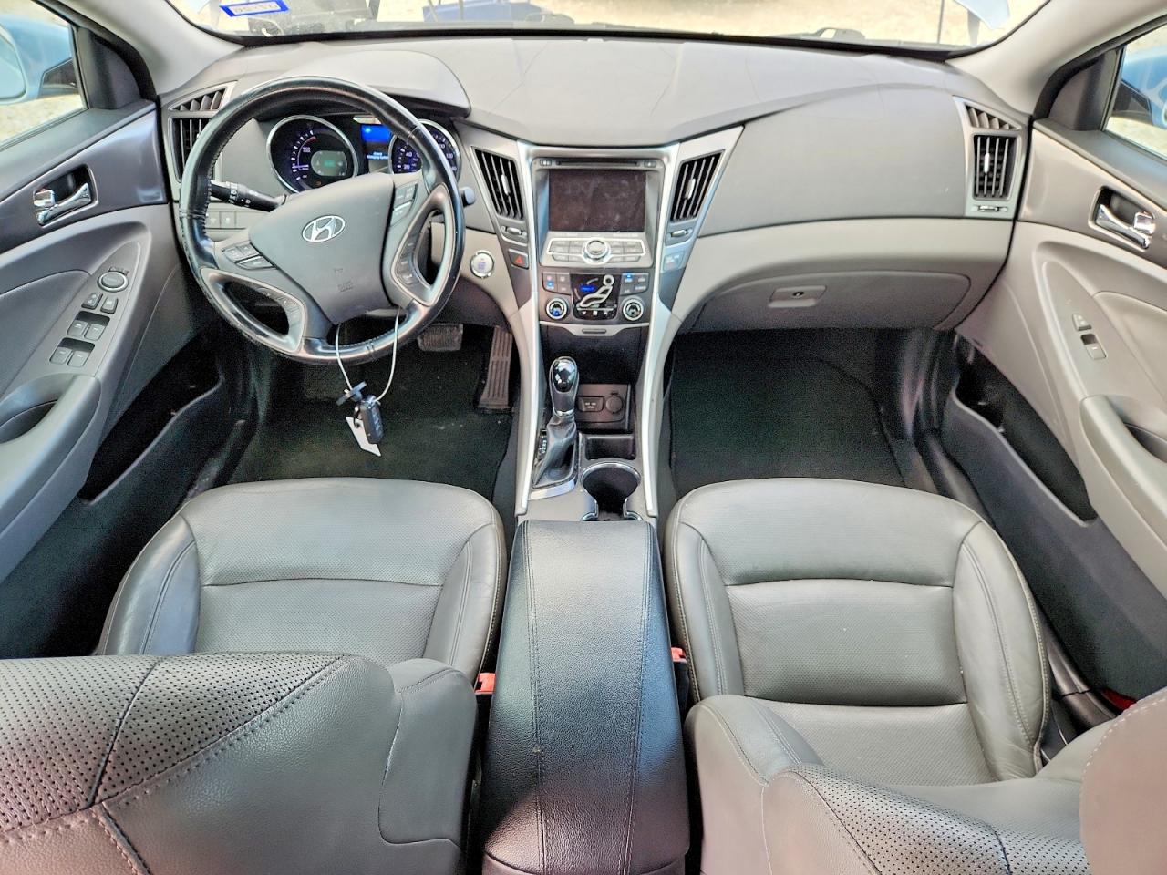 2015 Hyundai Sonata Hybrid Limited Blue vin: KMHEC4A48FA123307