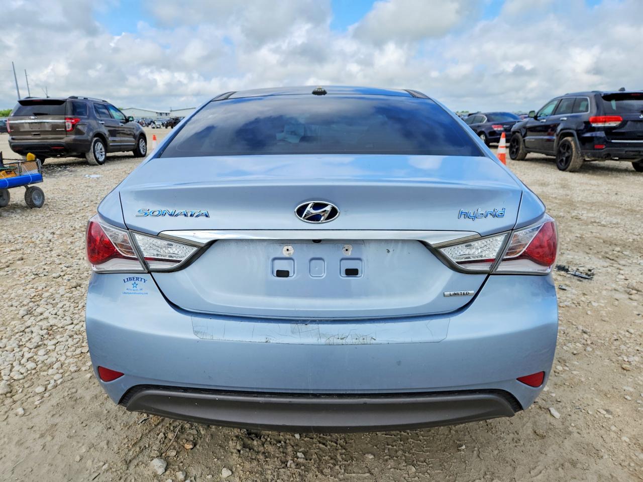 2015 Hyundai Sonata Hybrid Limited Blue vin: KMHEC4A48FA123307