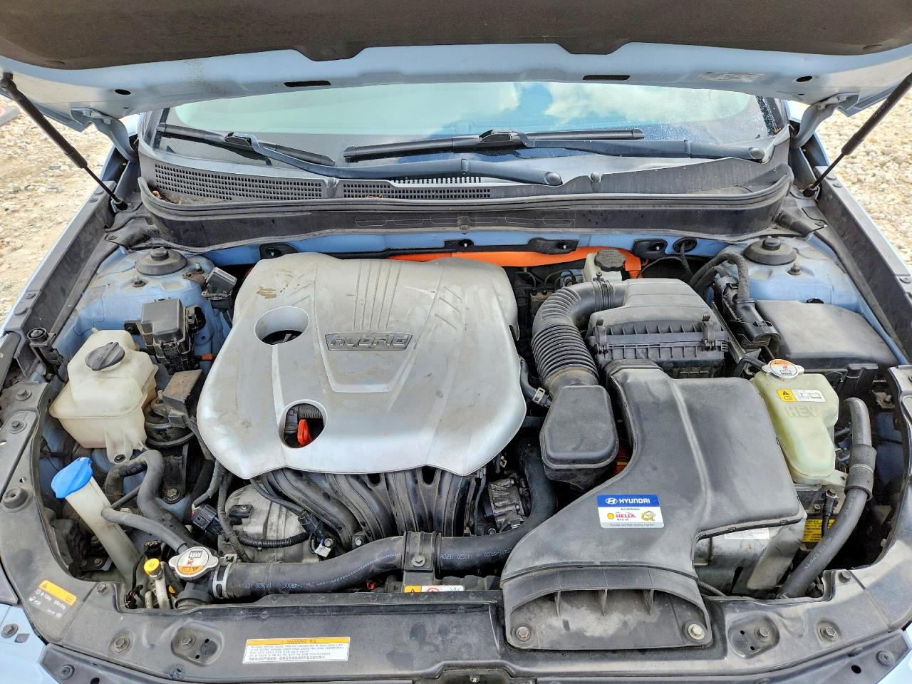 2015 Hyundai Sonata Hybrid Limited Blue vin: KMHEC4A48FA123307