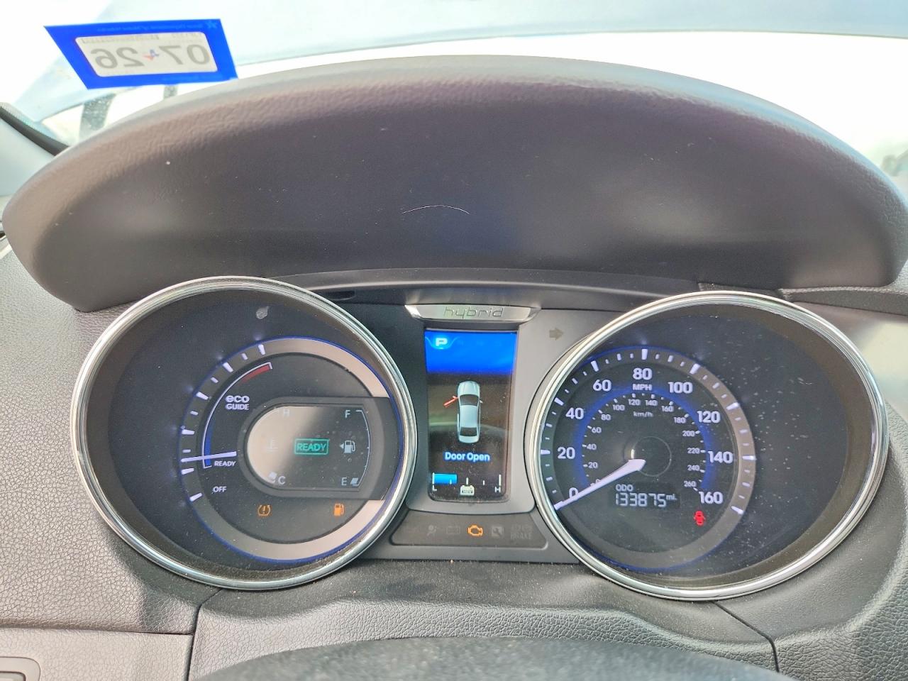 2015 Hyundai Sonata Hybrid Limited Blue vin: KMHEC4A48FA123307