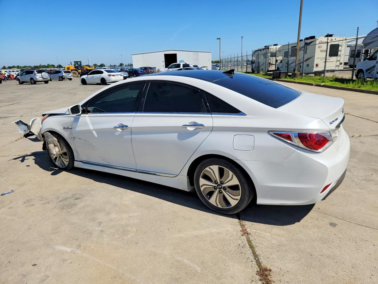 2015 Hyundai Sonata Hybrid Limited White vin: KMHEC4A48FA124456