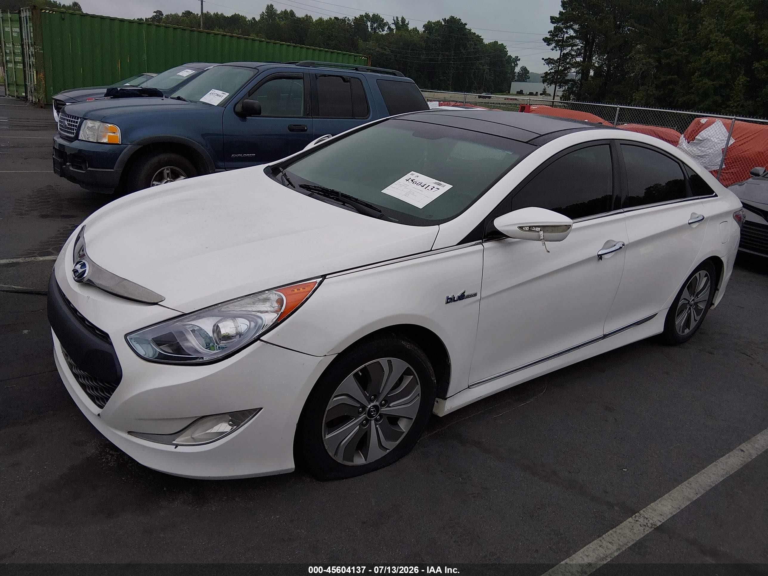 2015 Hyundai Sonata Hybrid Limited Белый vin: KMHEC4A48FA126157