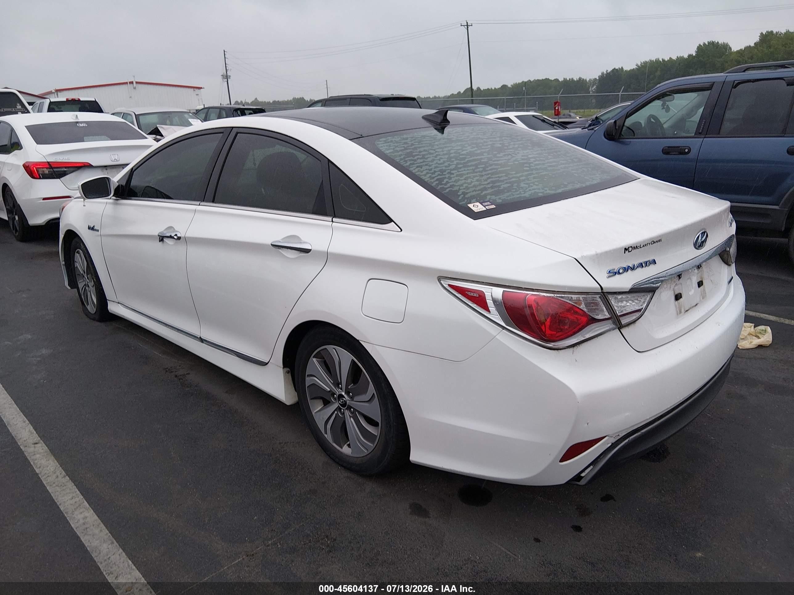 2015 Hyundai Sonata Hybrid Limited Белый vin: KMHEC4A48FA126157