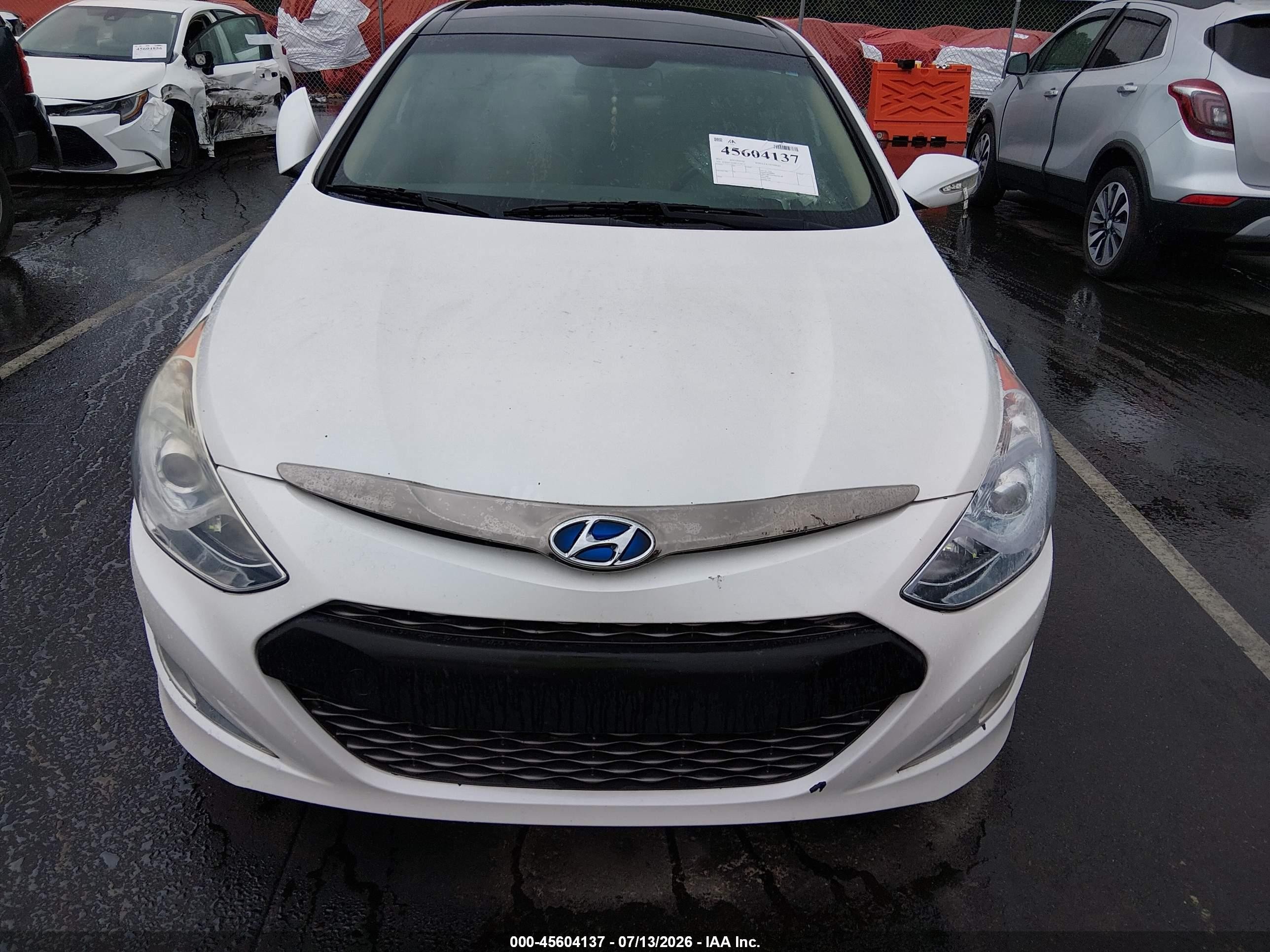 2015 Hyundai Sonata Hybrid Limited Белый vin: KMHEC4A48FA126157