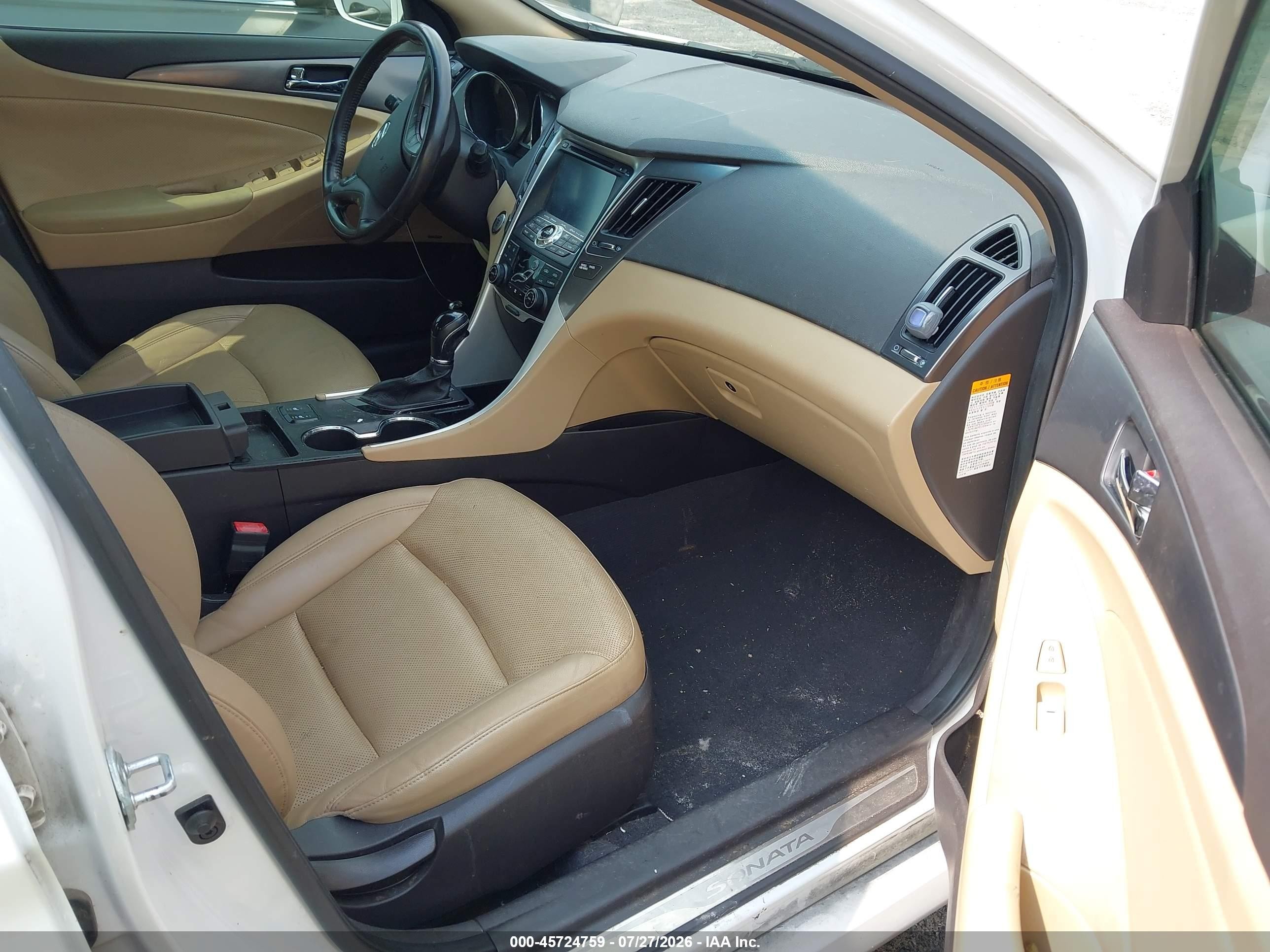 2015 Hyundai Sonata Hybrid Limited White vin: KMHEC4A48FA126157