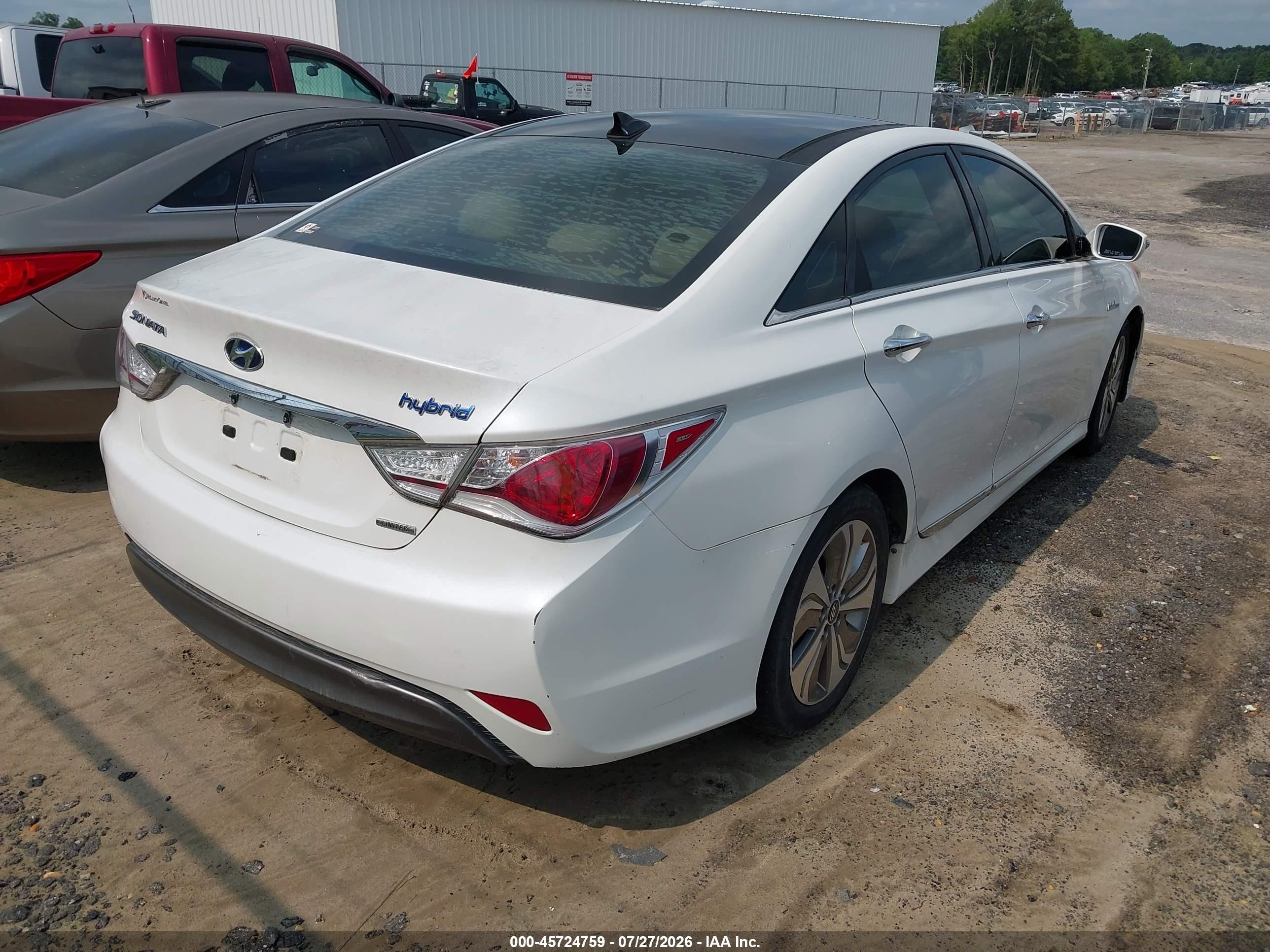 2015 Hyundai Sonata Hybrid Limited White vin: KMHEC4A48FA126157