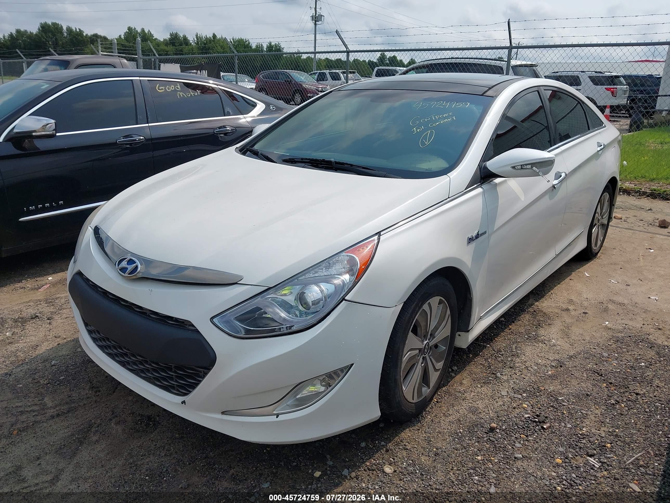 2015 Hyundai Sonata Hybrid Limited White vin: KMHEC4A48FA126157