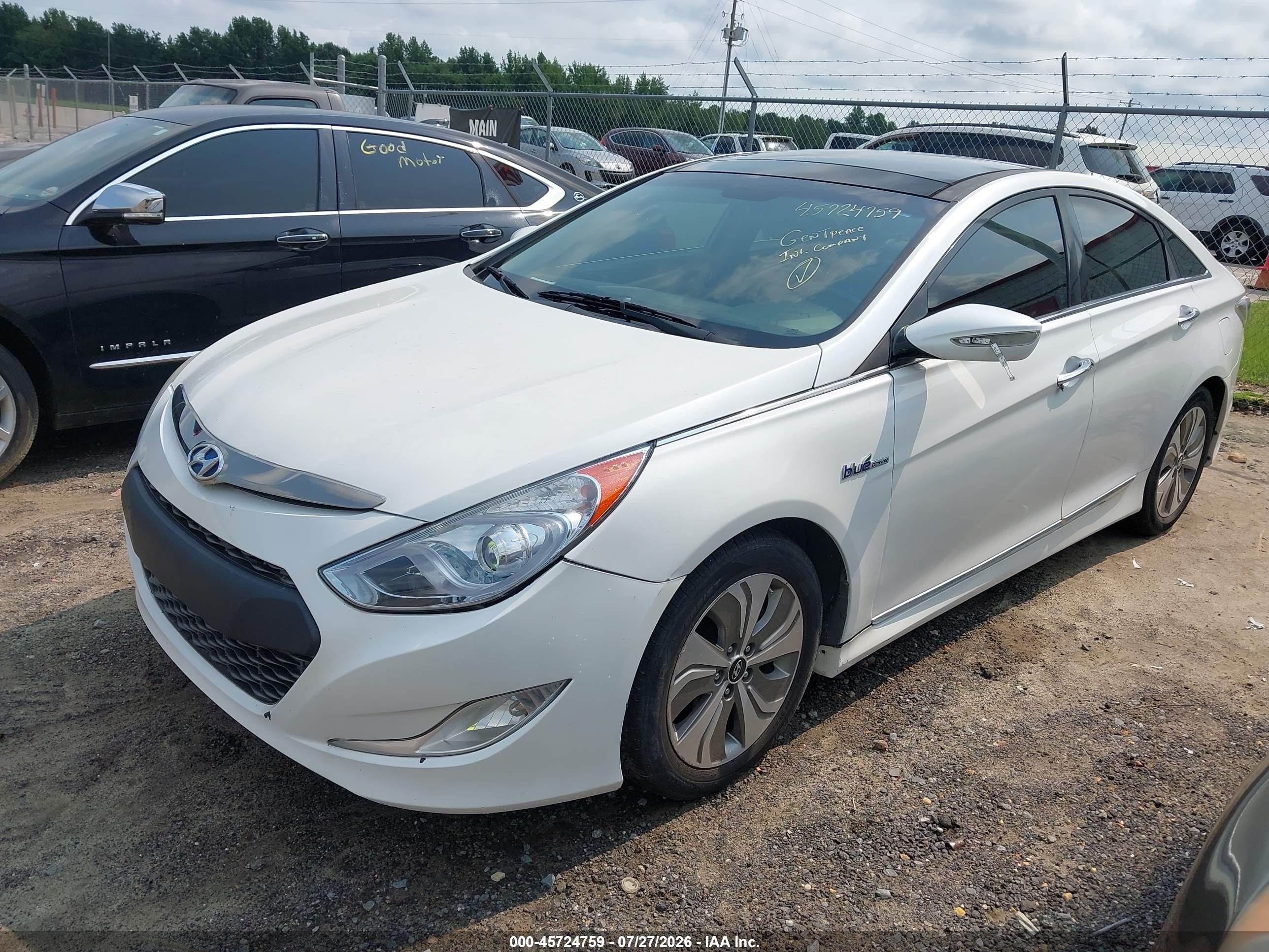 2015 Hyundai Sonata Hybrid Limited White vin: KMHEC4A48FA126157