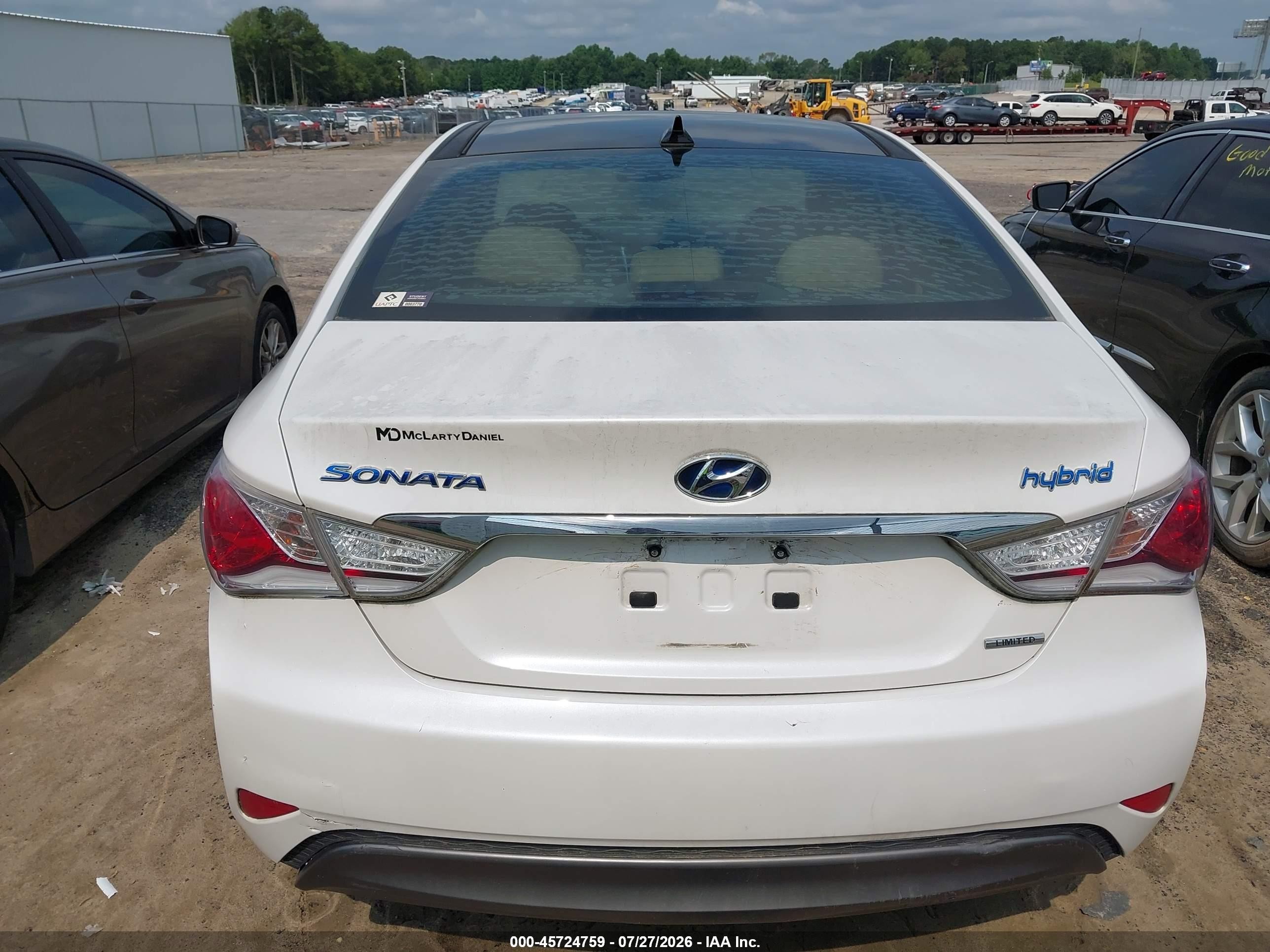 2015 Hyundai Sonata Hybrid Limited White vin: KMHEC4A48FA126157
