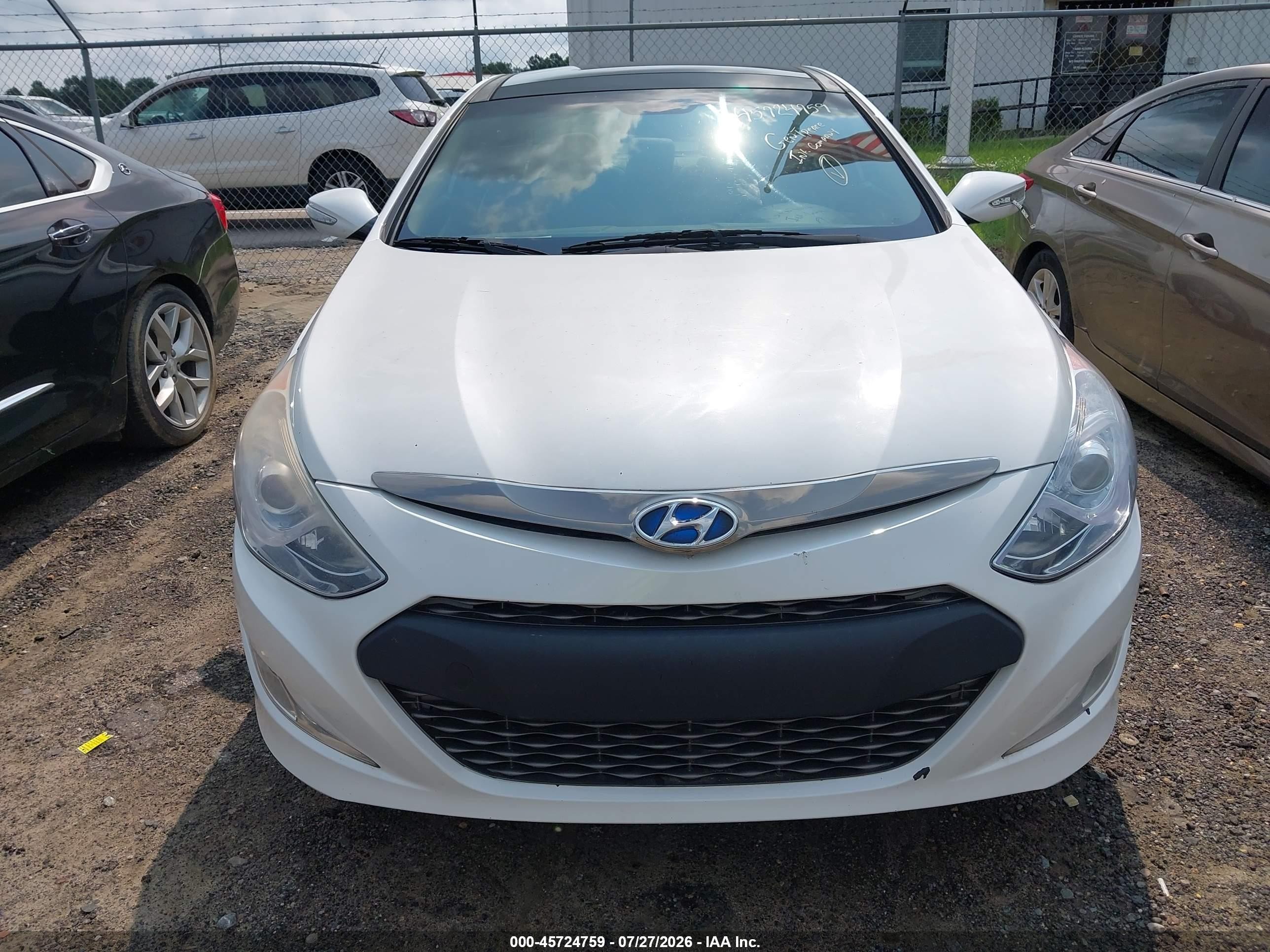 2015 Hyundai Sonata Hybrid Limited White vin: KMHEC4A48FA126157