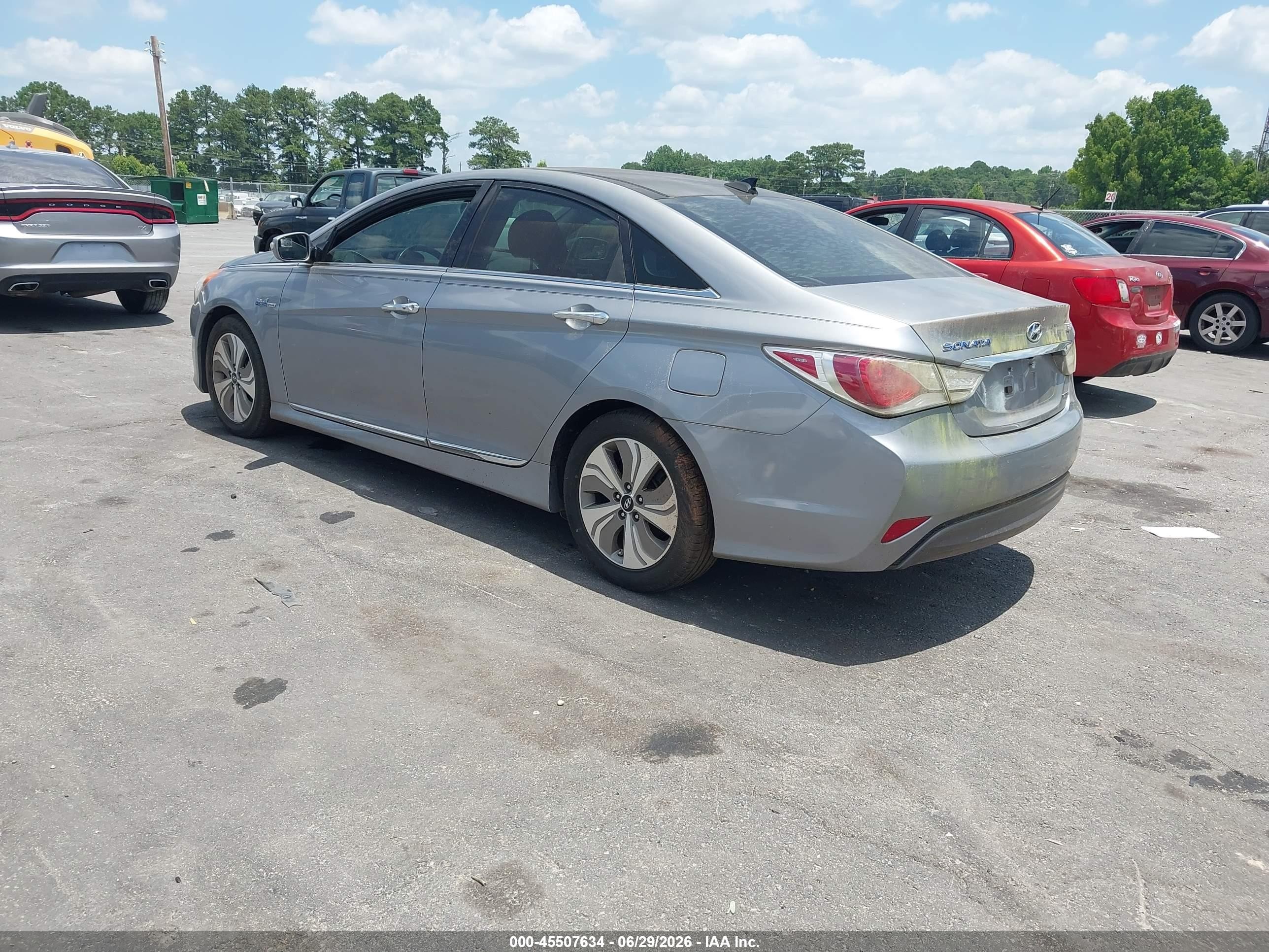 2015 Hyundai Sonata Hybrid Limited Silver vin: KMHEC4A48FA127132