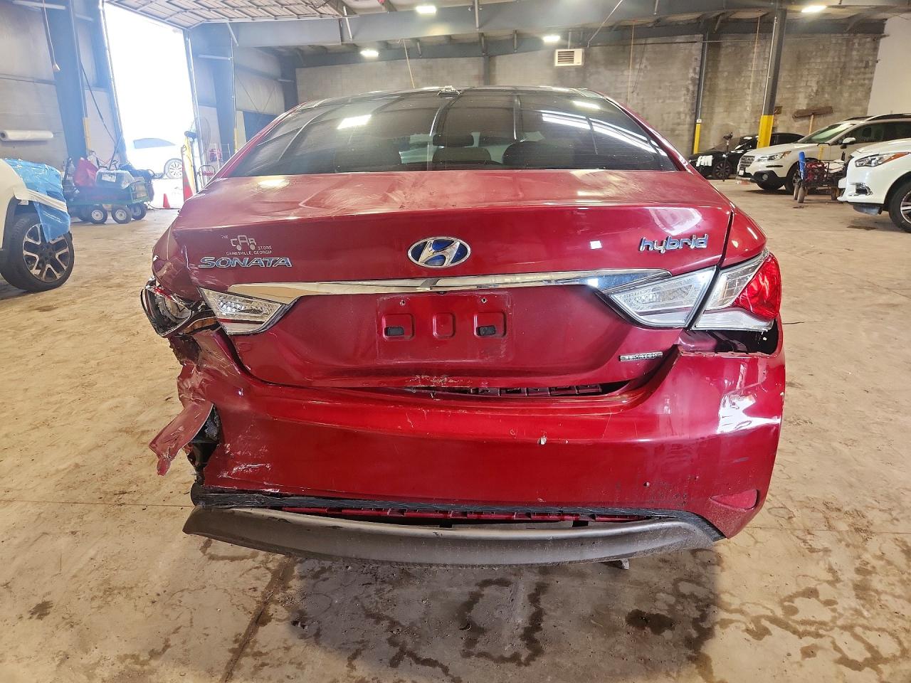 2015 Hyundai Sonata Hybrid Limited Red vin: KMHEC4A48FA135666